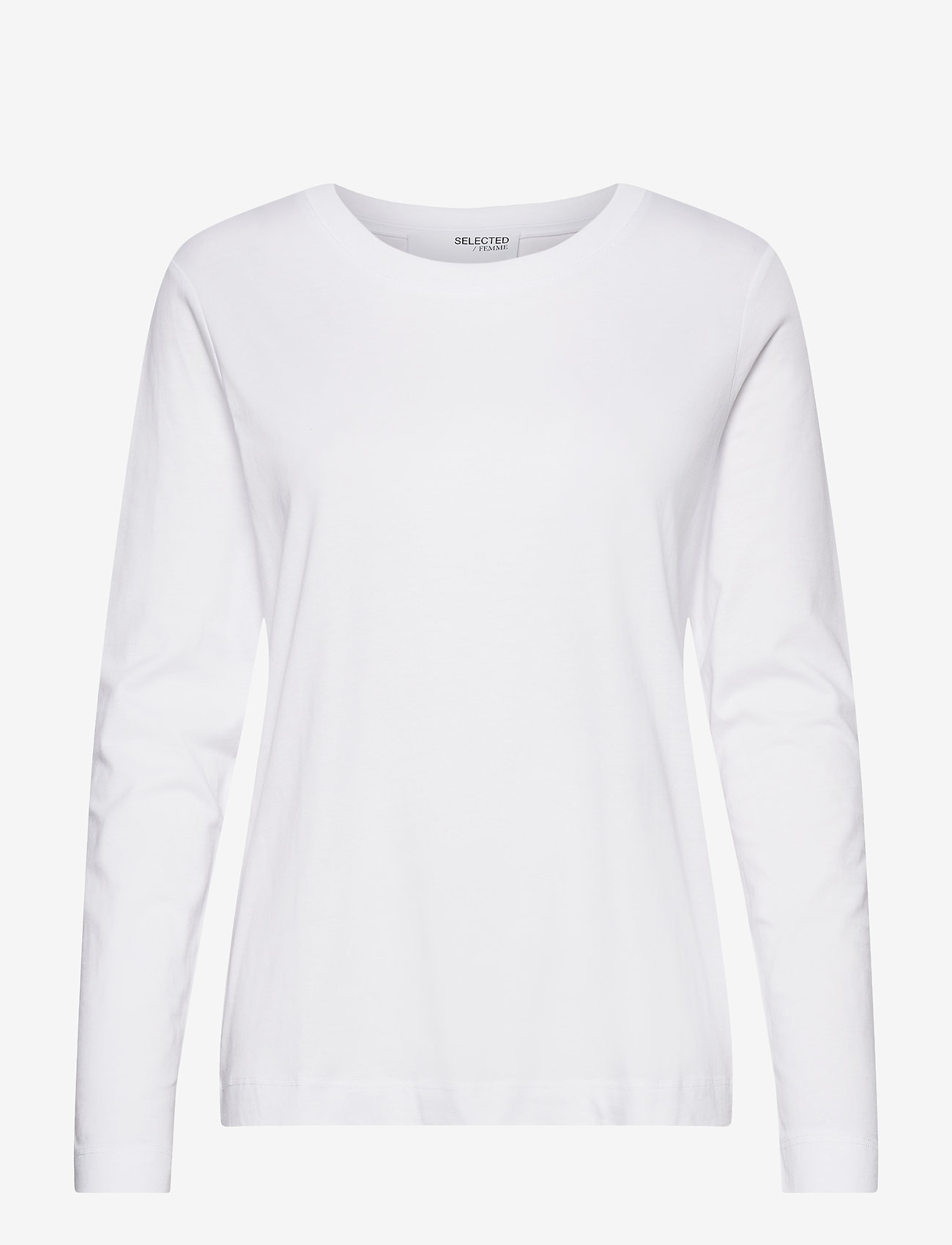 Selected Femme - SLFSTANDARD LS TEE NOOS - langärmlige tops - bright white - 1