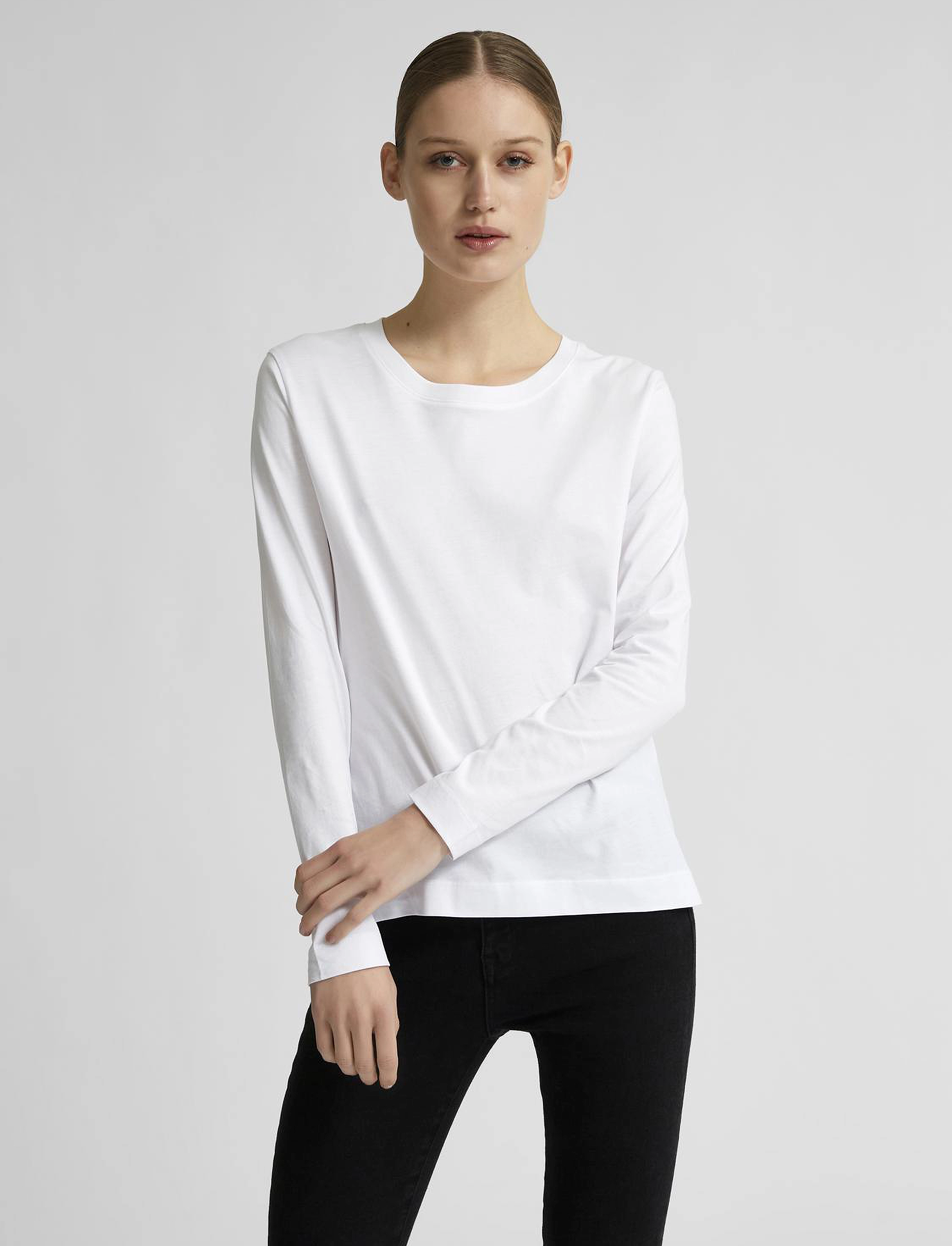 Selected Slfstandard Ls Tee Noos, Kvinder, Langærmet T-Shirt, Hvid, Str: S