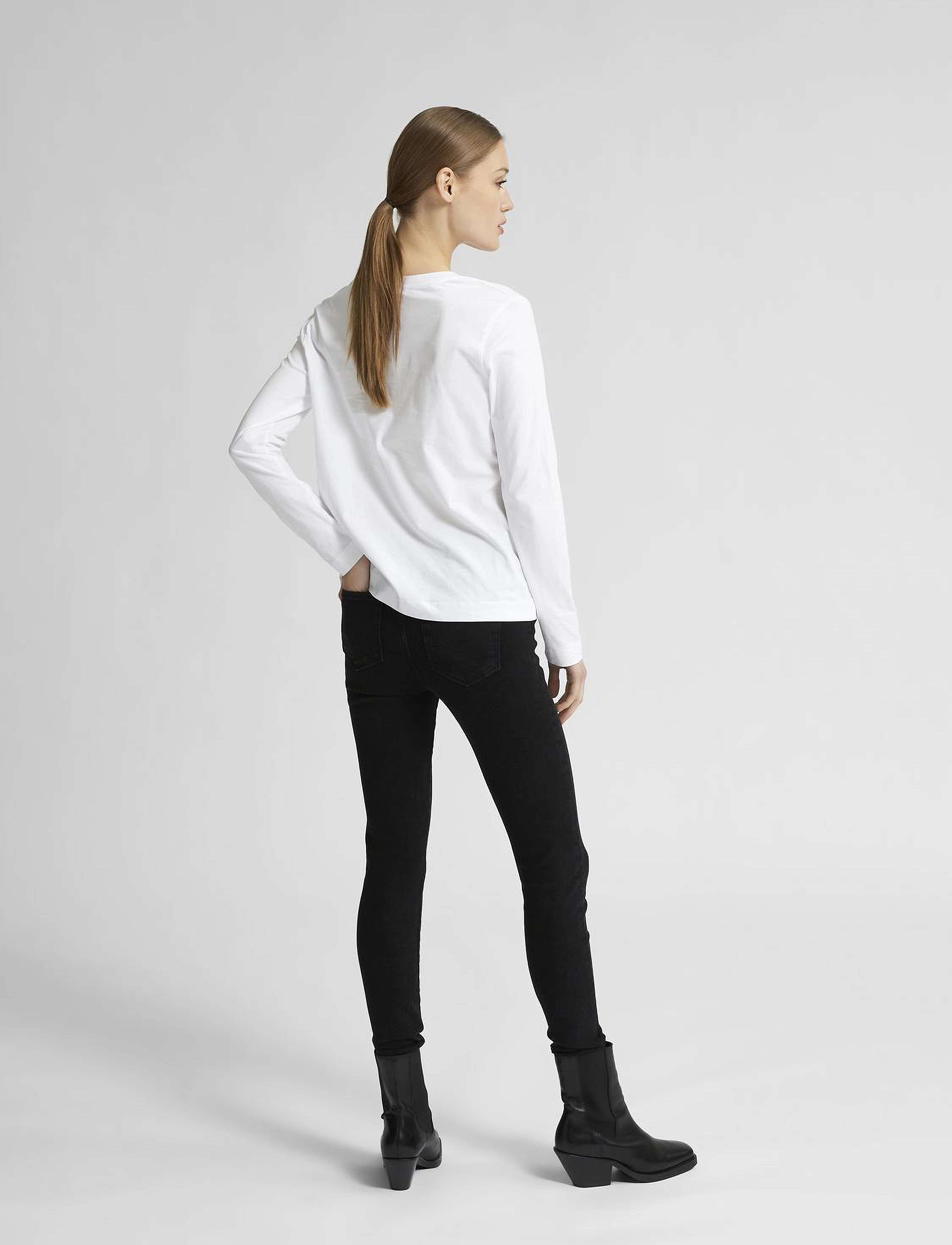 Selected - SLFSTANDARD LS TEE NOOS - langärmlige tops - bright white - 3