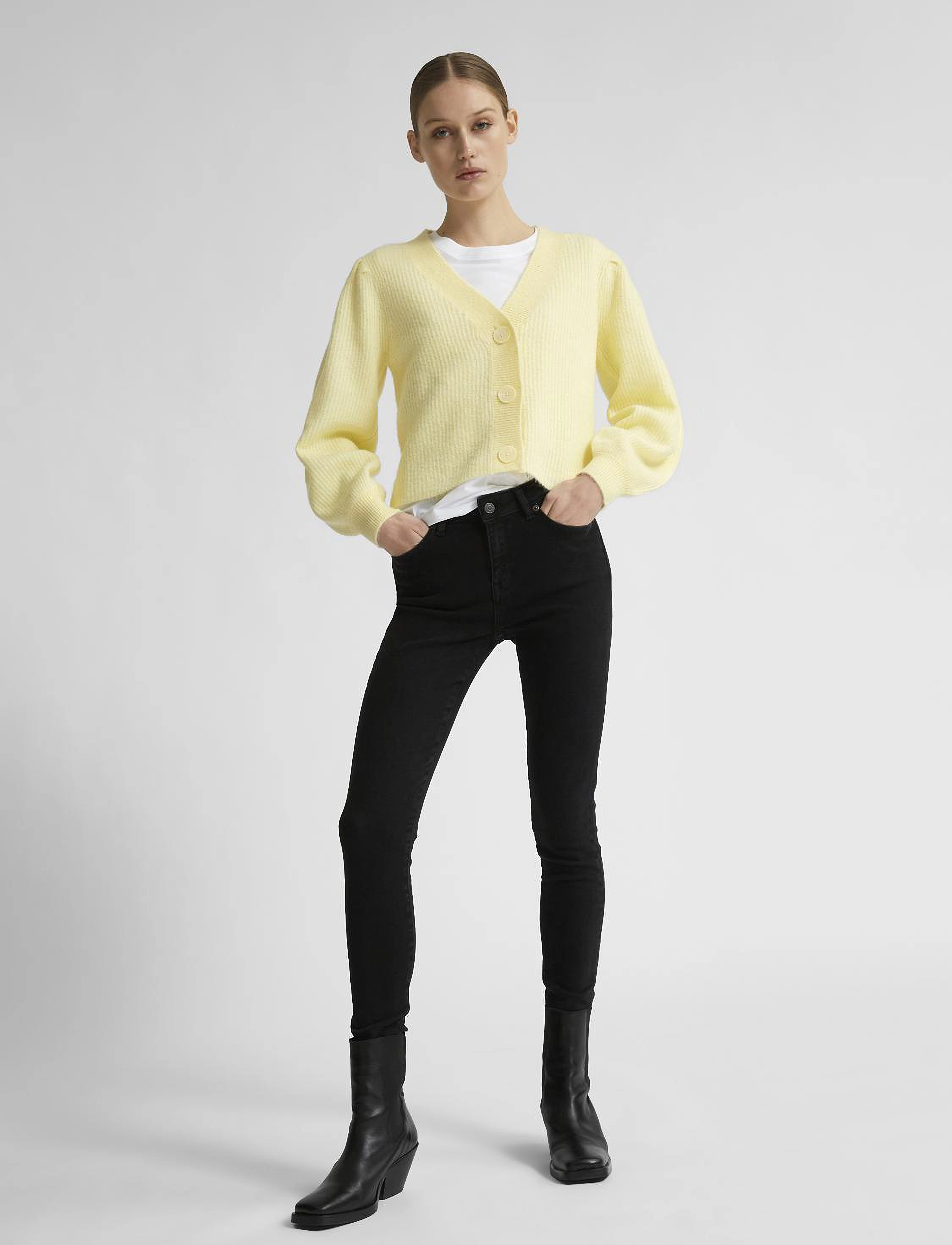 Selected - SLFSTANDARD LS TEE NOOS - langärmlige tops - bright white - 4