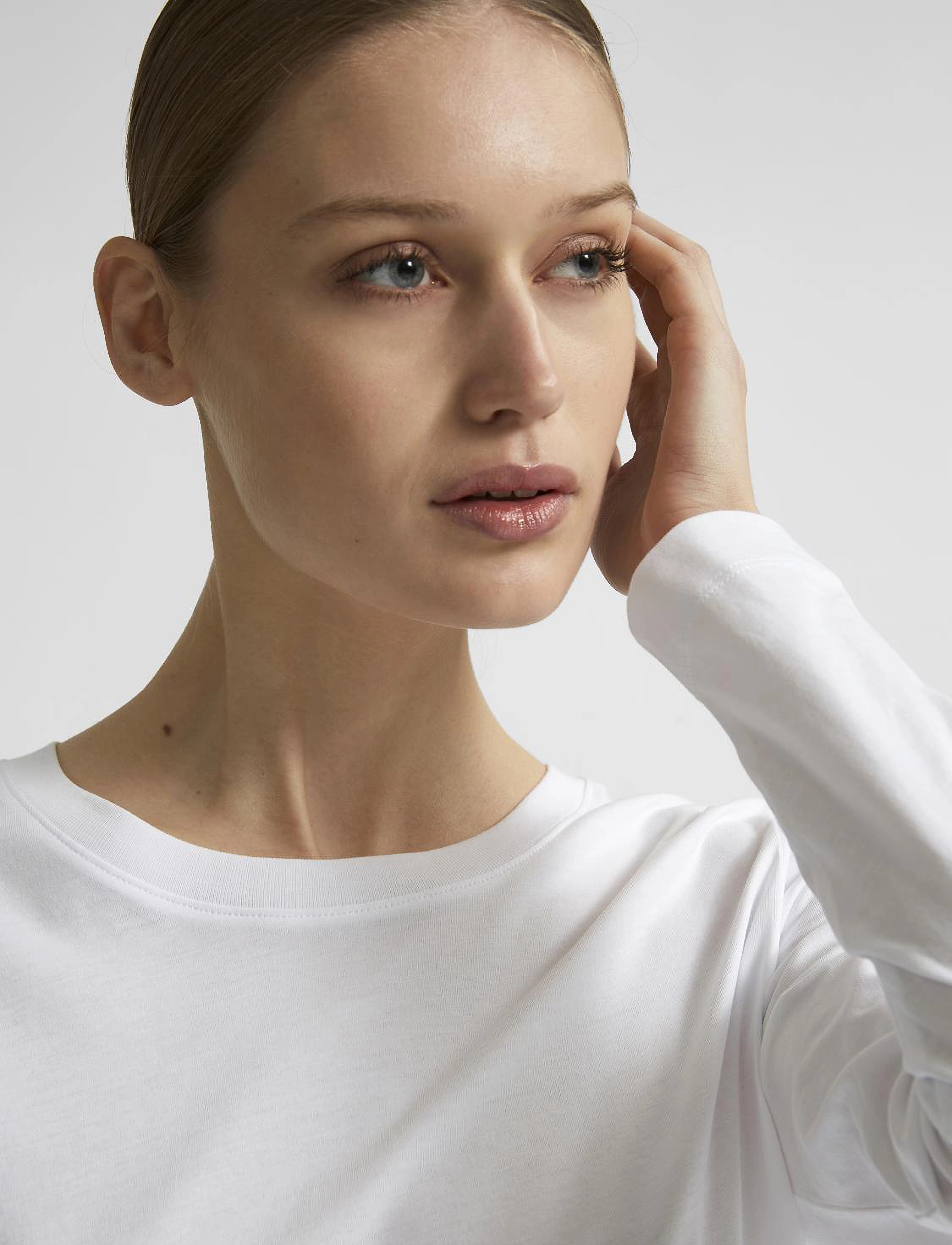 Selected - SLFSTANDARD LS TEE NOOS - langärmlige tops - bright white - 5