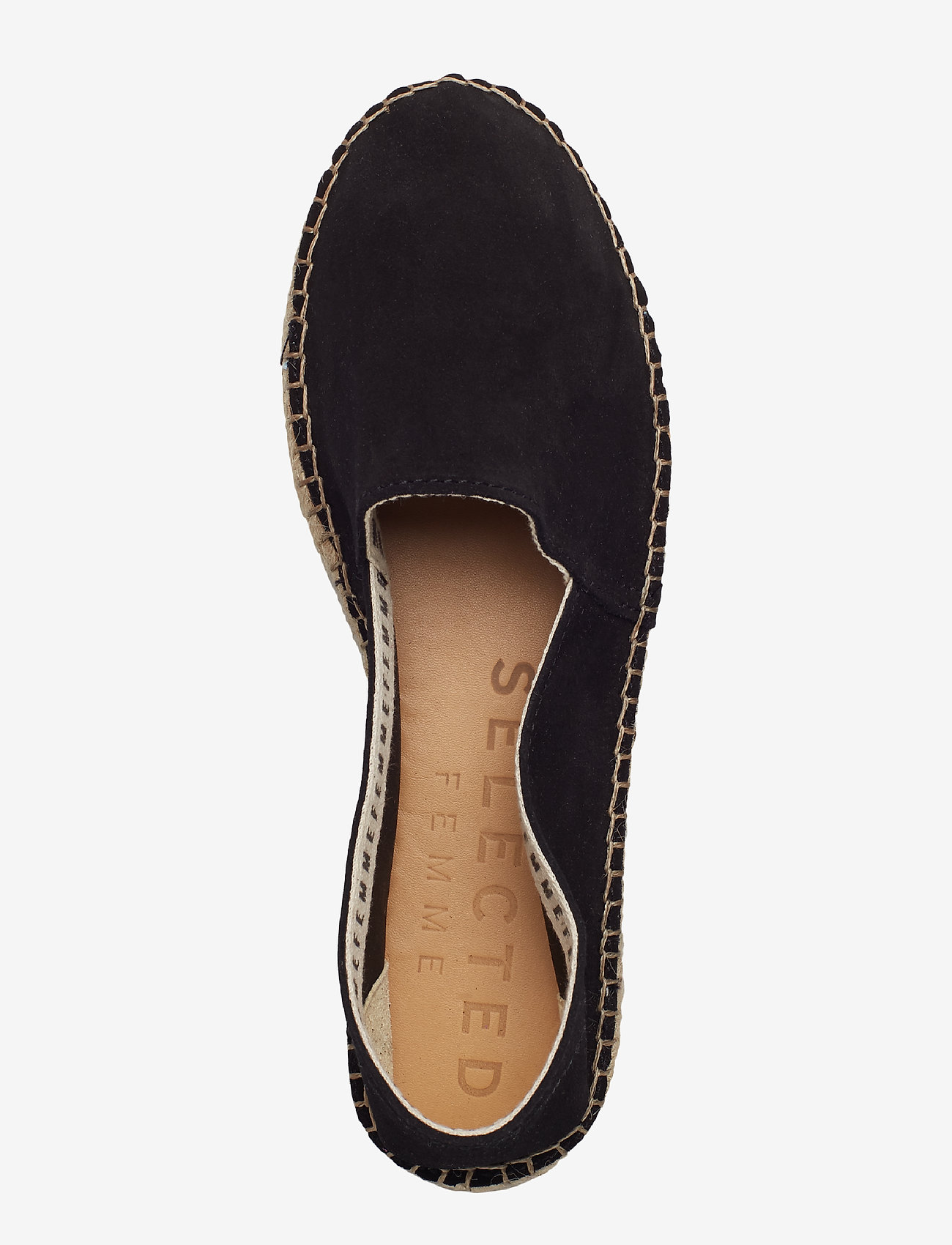 Selected Femme - SLFMARIE SUEDE ESPADRILLES B - black - 3