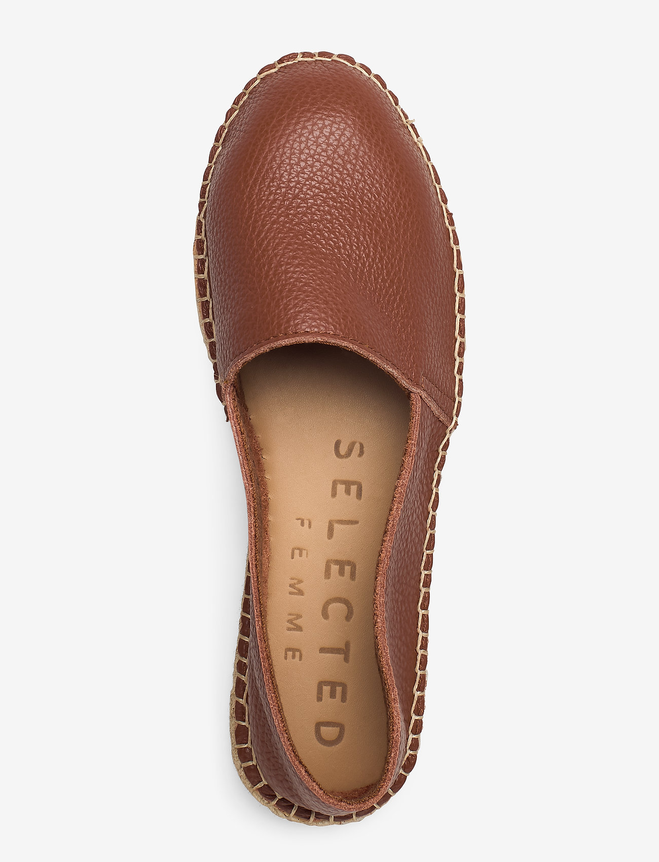 Selected Femme - SLFMARIE LEATHER ESPADRILLES - cognac - 3
