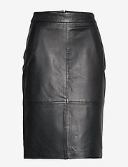 Selected Femme - SLFMAILY HW LEATHER SKIRT NOOS - nederdele i læder - black - 0