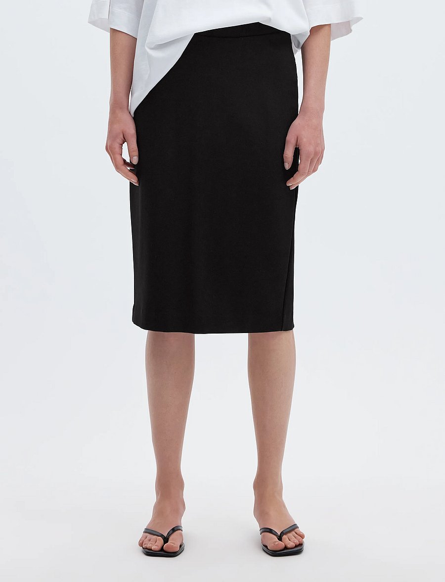 Selected - SLFSHELLY MW PENCIL SKIRT B NOOS - midi kjolar - black - 0