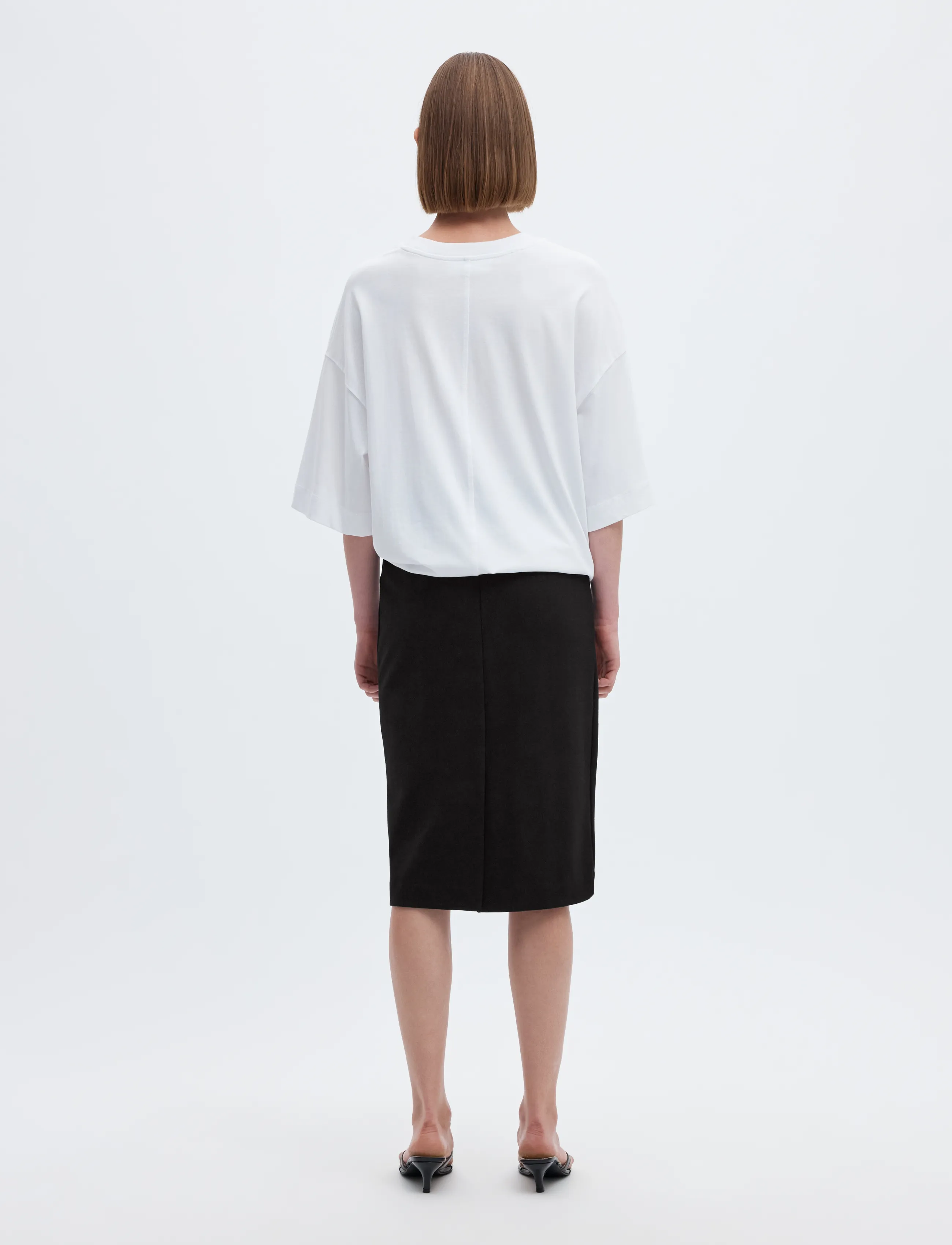 Selected - SLFSHELLY MW PENCIL SKIRT B NOOS - midi kjolar - black - 3