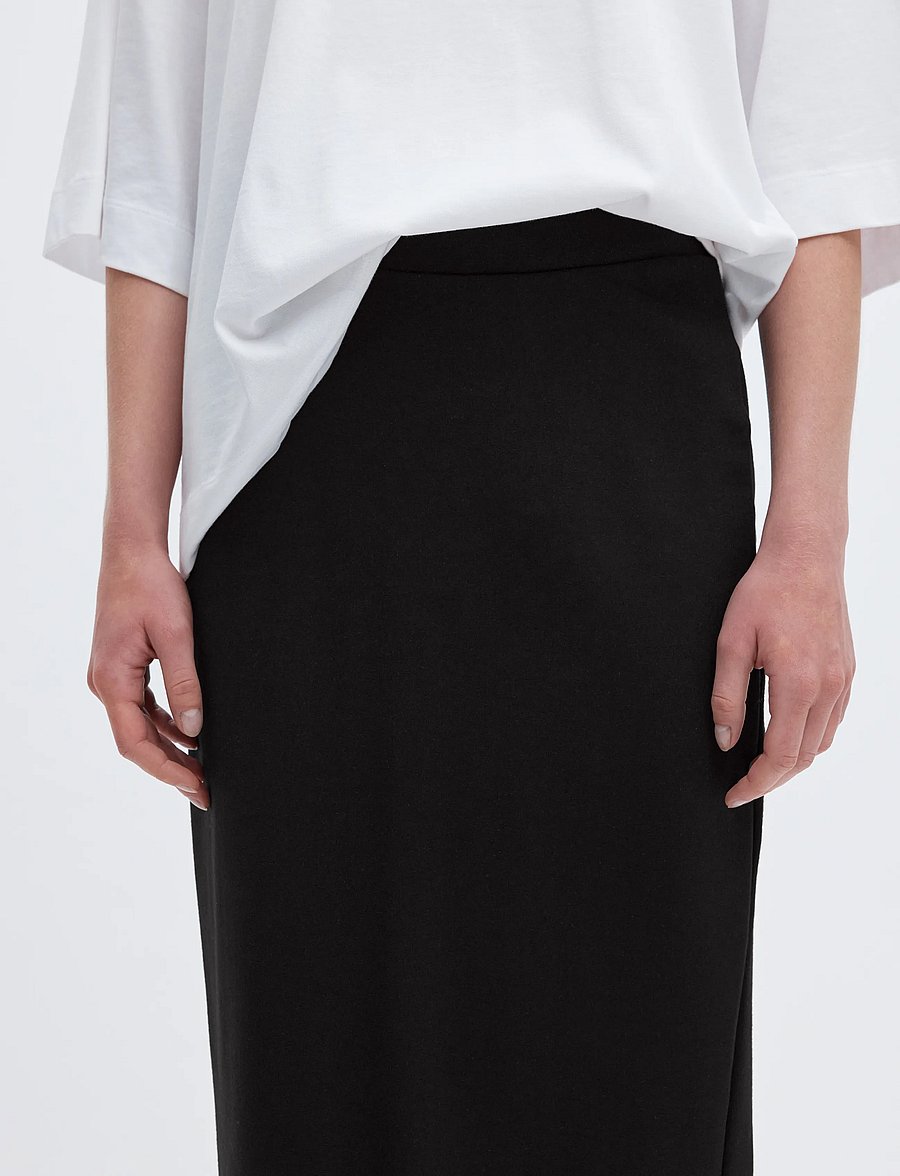 Selected - SLFSHELLY MW PENCIL SKIRT B NOOS - midi kjolar - black - 5