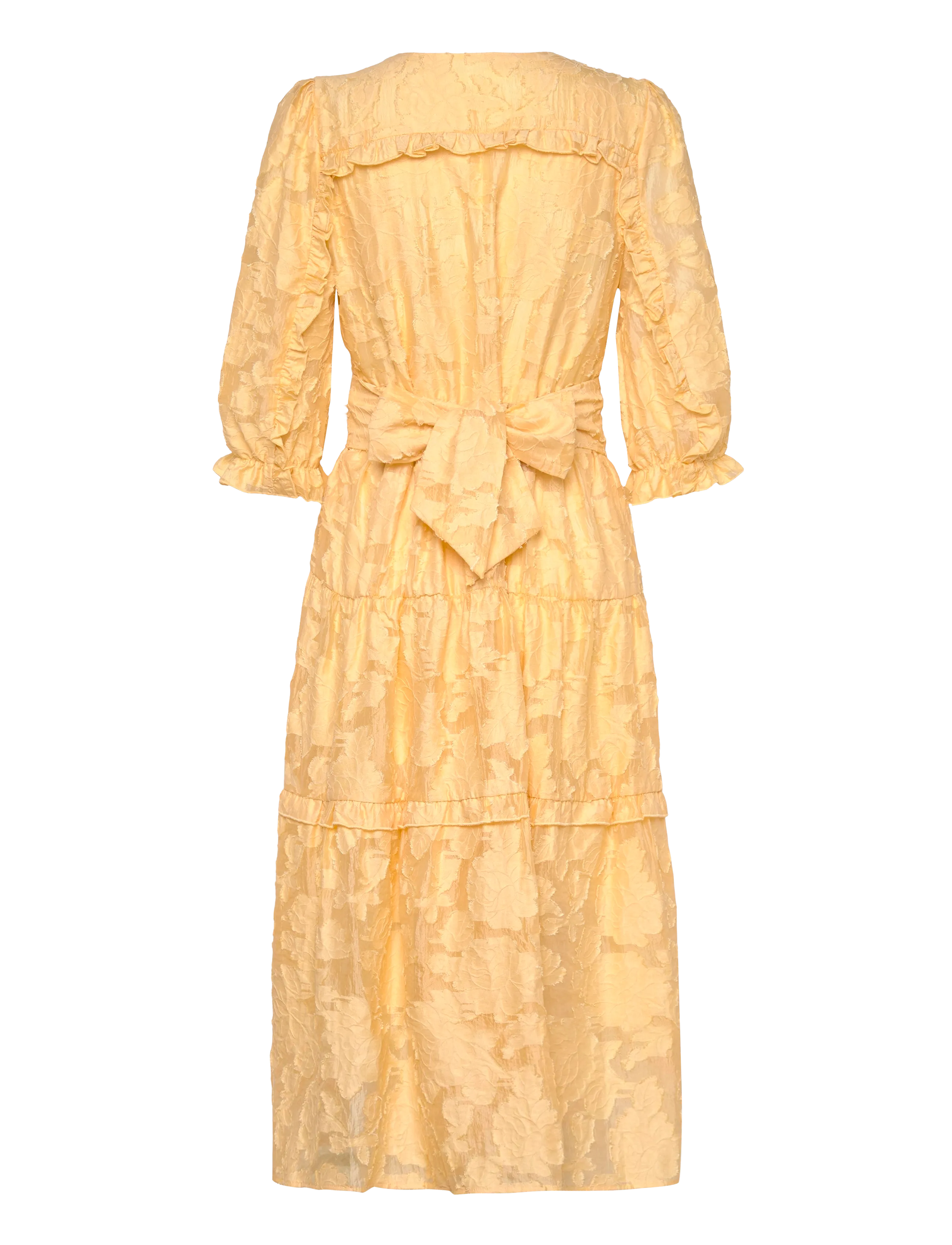 Selected - SLFSADIE 3/4 MIDI DRESS B - midikleider - italian straw - 1