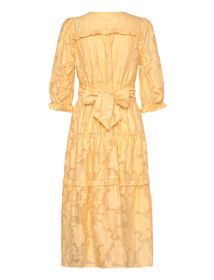 Selected - SLFSADIE 3/4 MIDI DRESS B - midikleider - italian straw - 1