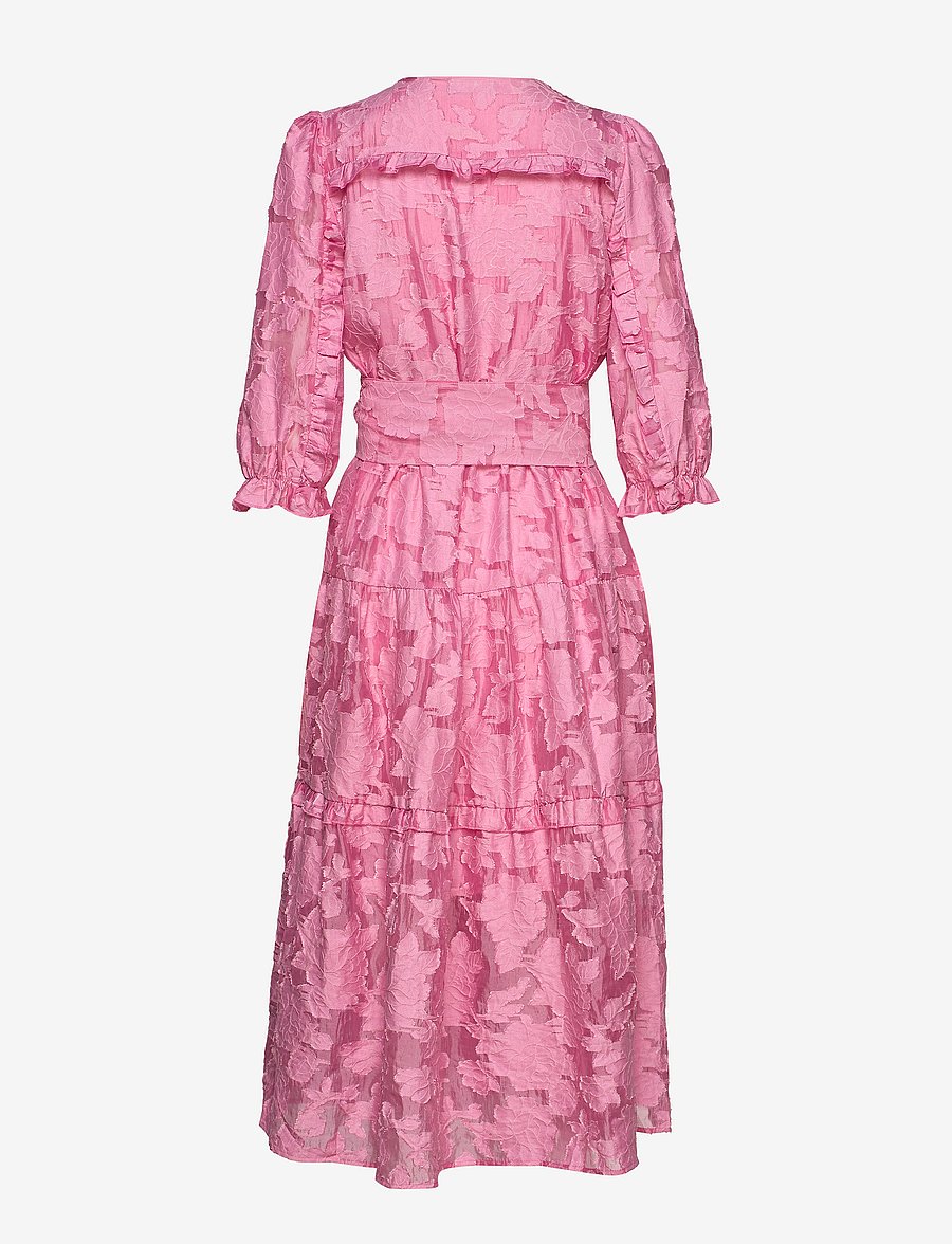 Selected - SLFSADIE 3/4 MIDI DRESS B - midi kleitas - rosebloom - 2