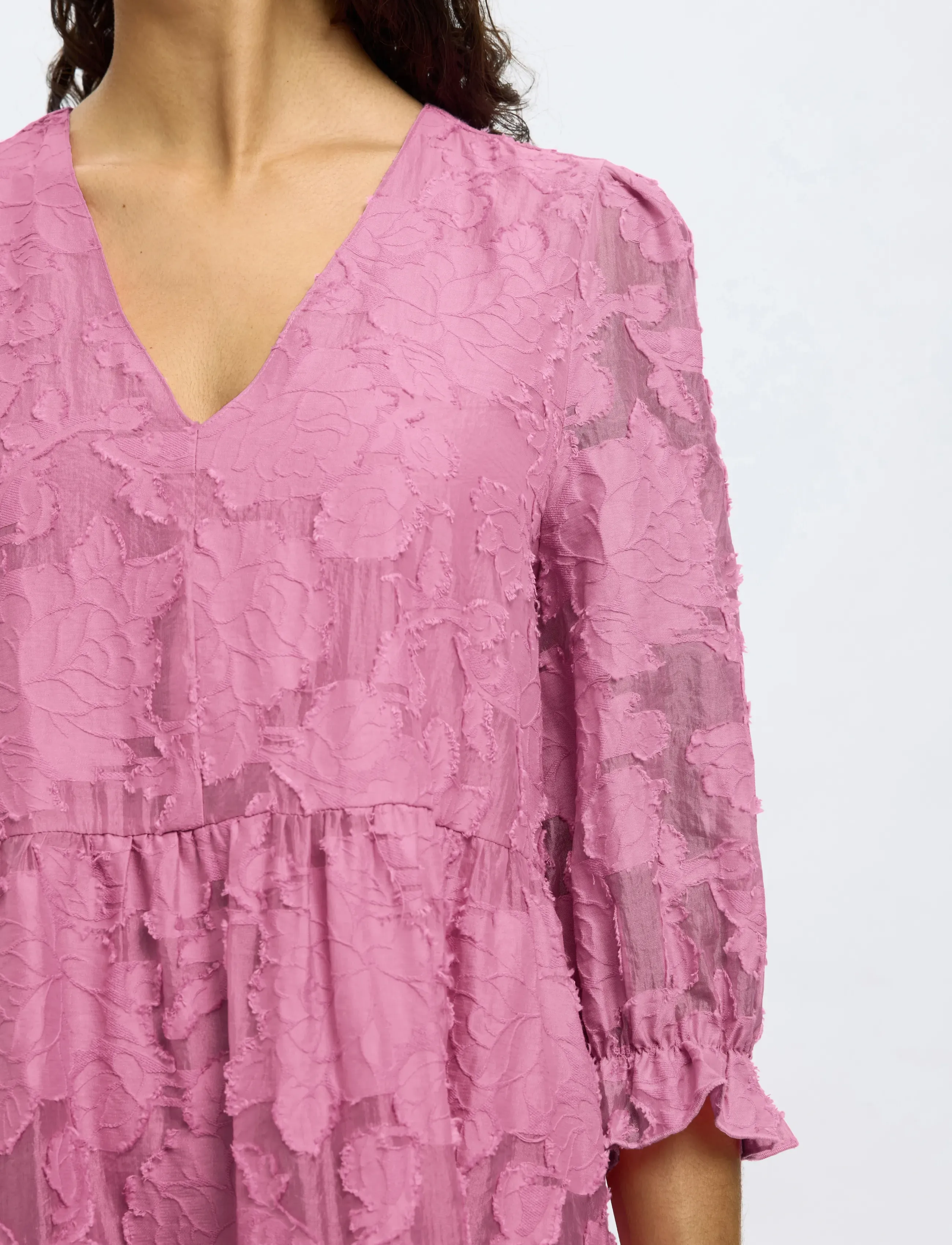 SELECTED Slfsadie 3/4 Midi Dress B midiklänningar dam – bild 4