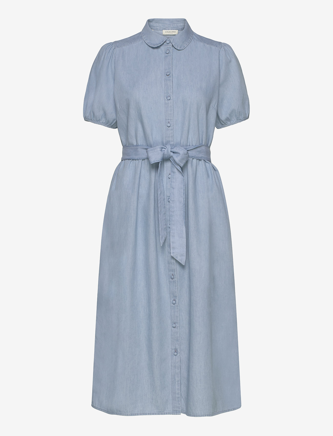 Selected Femme - SLFNOVO SS MIDI DRESS W - light blue - 0