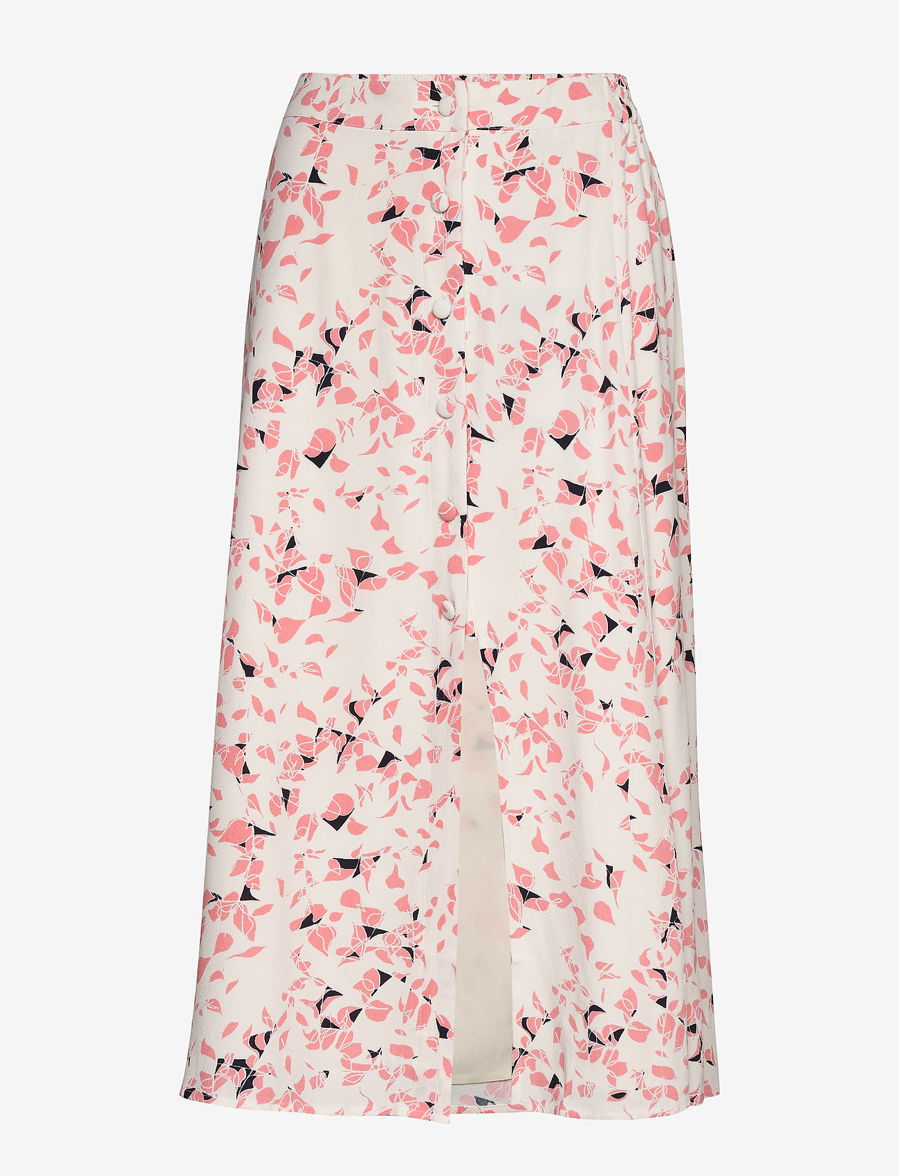 Selected Femme - SLFREBEKKA MW MIDI SLIT SKIRT - burnt coral - 0