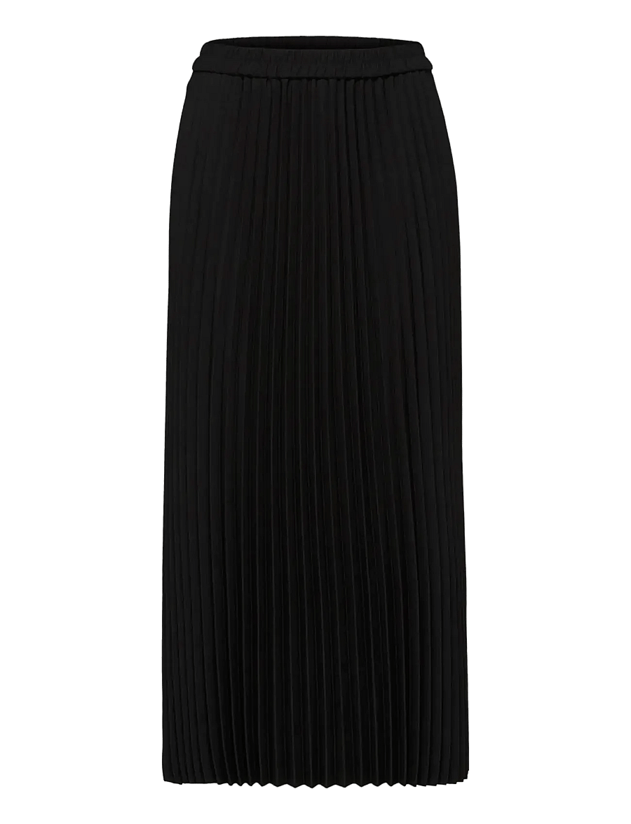 Selected - SLFALEXIS MW MIDI SKIRT B NOOS - pleated skirts - black - 1