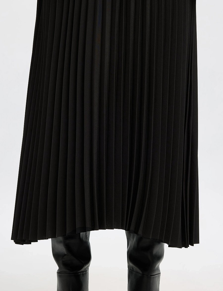 Selected - SLFALEXIS MW MIDI SKIRT B NOOS - pleated skirts - black - 5