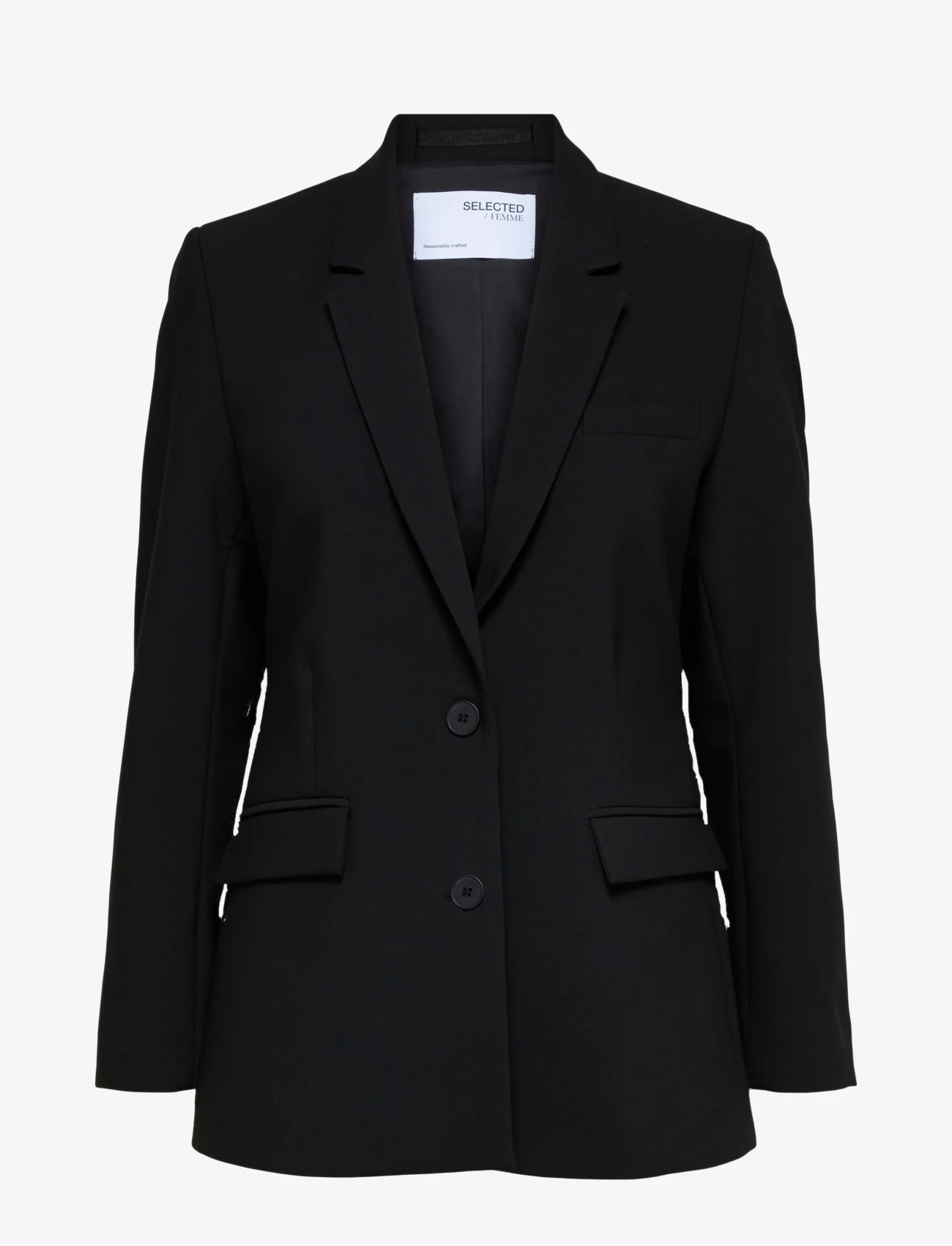 Selected Femme - SLFRITA LS CLASSIC BLAZER FD NOOS - festkläder till outletpriser - black - 0