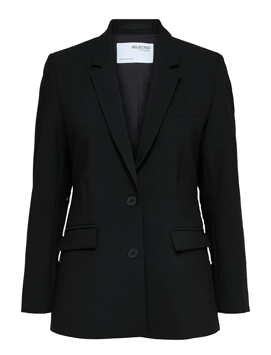 Selected - SLFRITA LS CLASSIC BLAZER FD NOOS - blazers met één knopenrij - black - 1