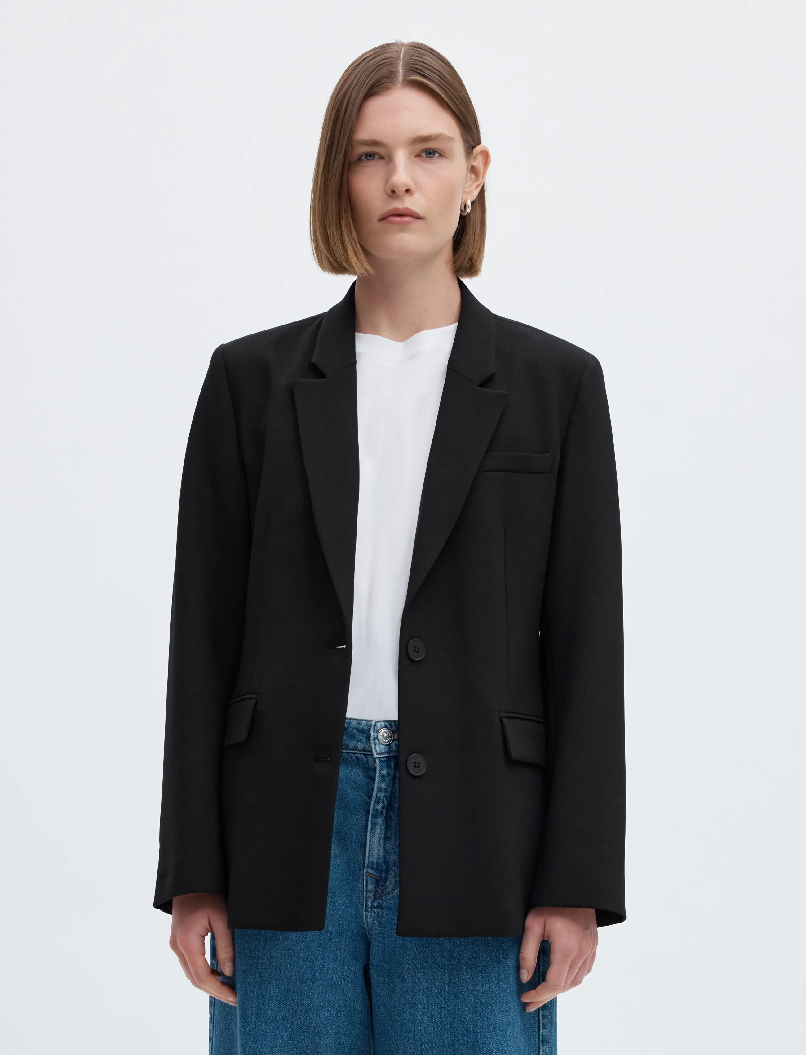 Selected Slwrita Ls Classic Blazer Fd Noos, 44, Black, Blazere > Enkeltradede Blazere, Dame