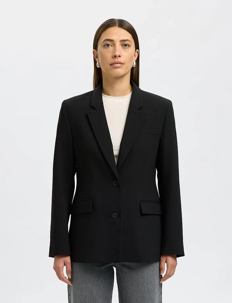 Selected - SLFRITA LS CLASSIC BLAZER FD NOOS - enkelknäppta kavajer - black - 0