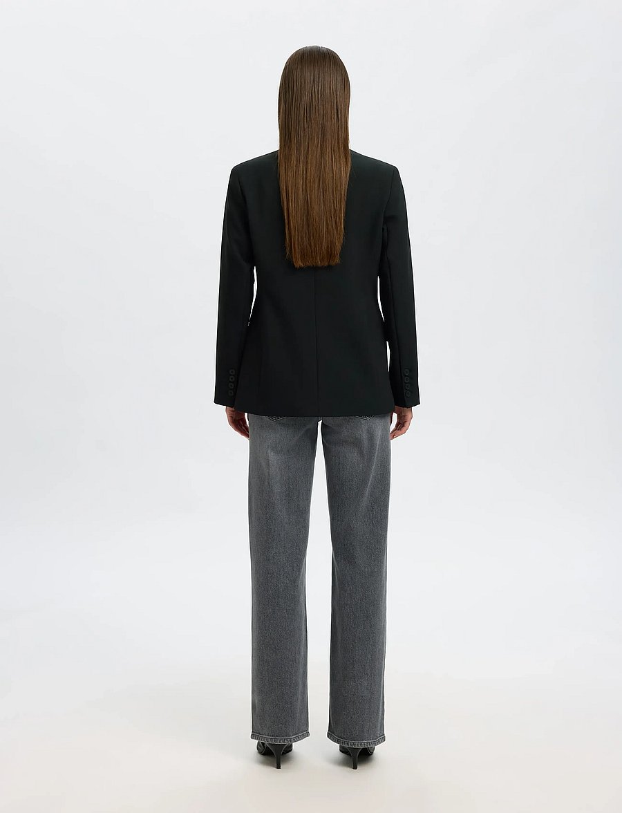 Selected - SLFRITA LS CLASSIC BLAZER FD NOOS - blazers met één knopenrij - black - 3