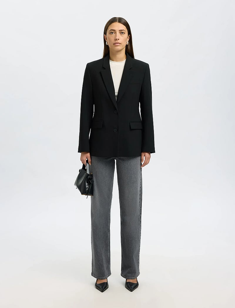 Selected - SLFRITA LS CLASSIC BLAZER FD NOOS - enkelknäppta kavajer - black - 4