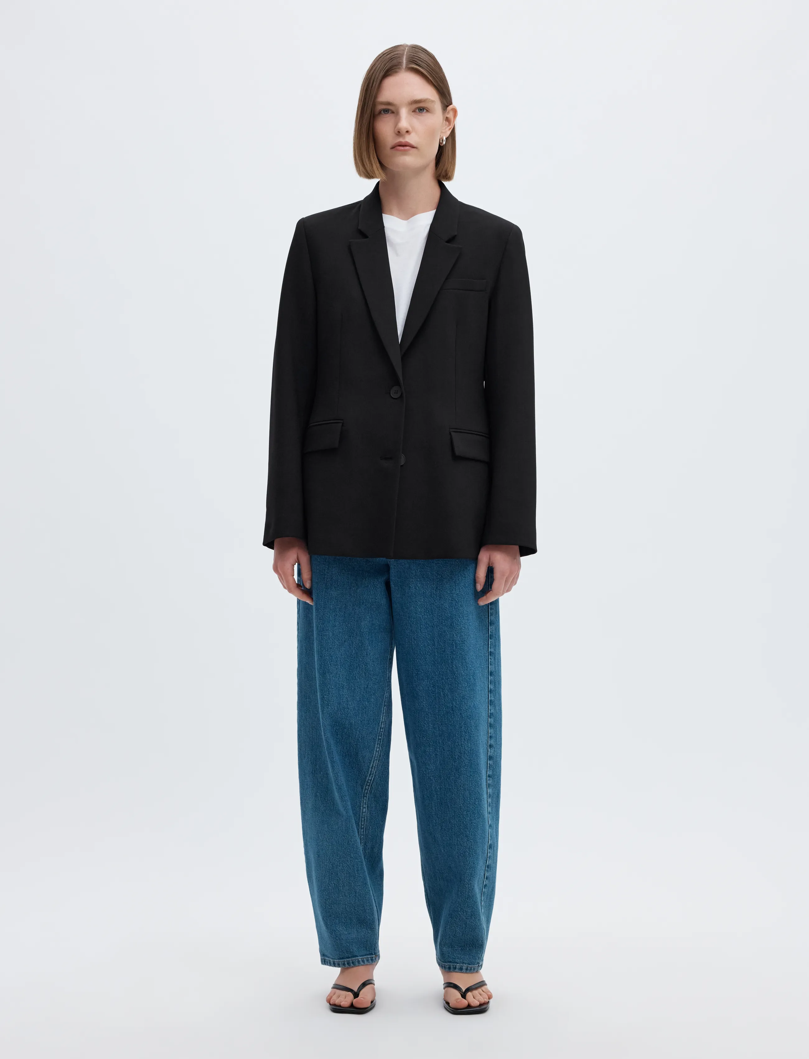 Selected - SLWRITA LS CLASSIC BLAZER FD NOOS - Üherealised pintsakud - black - 4