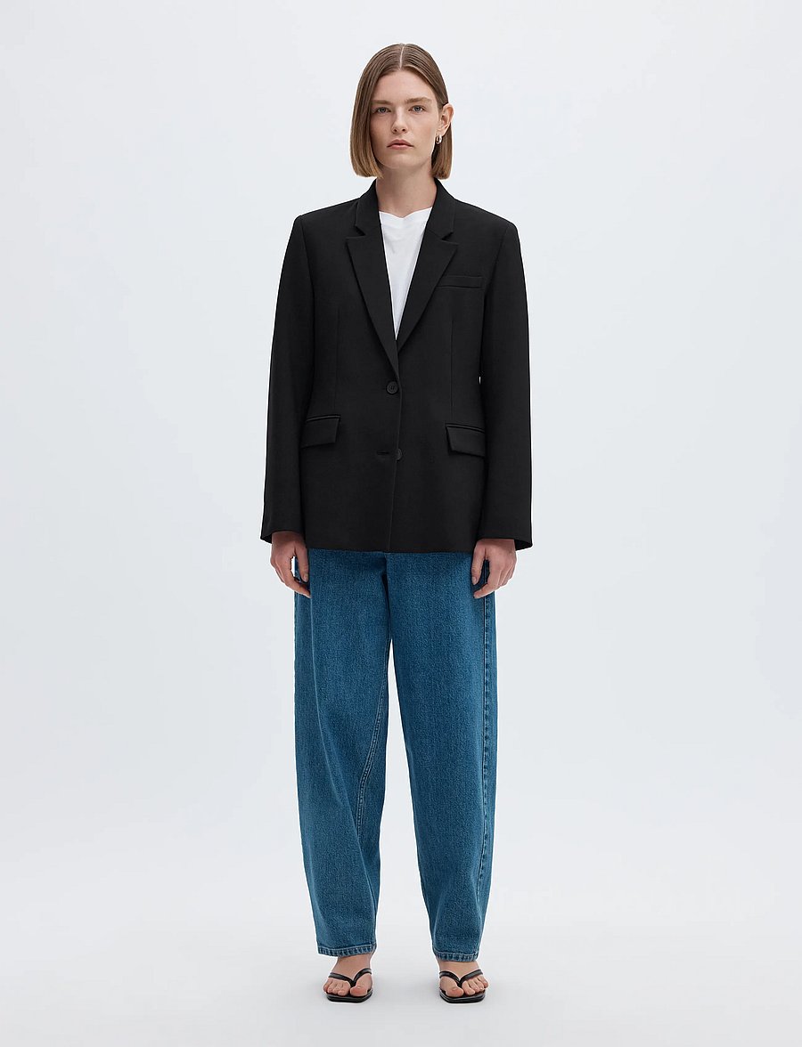 Selected - SLWRITA LS CLASSIC BLAZER FD NOOS - einreihige blazer - black - 4