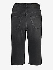 Selected Femme - SLFLOU MW SLIM GREY STONE SHORTS W - korte jeansbroeken - black denim - 1