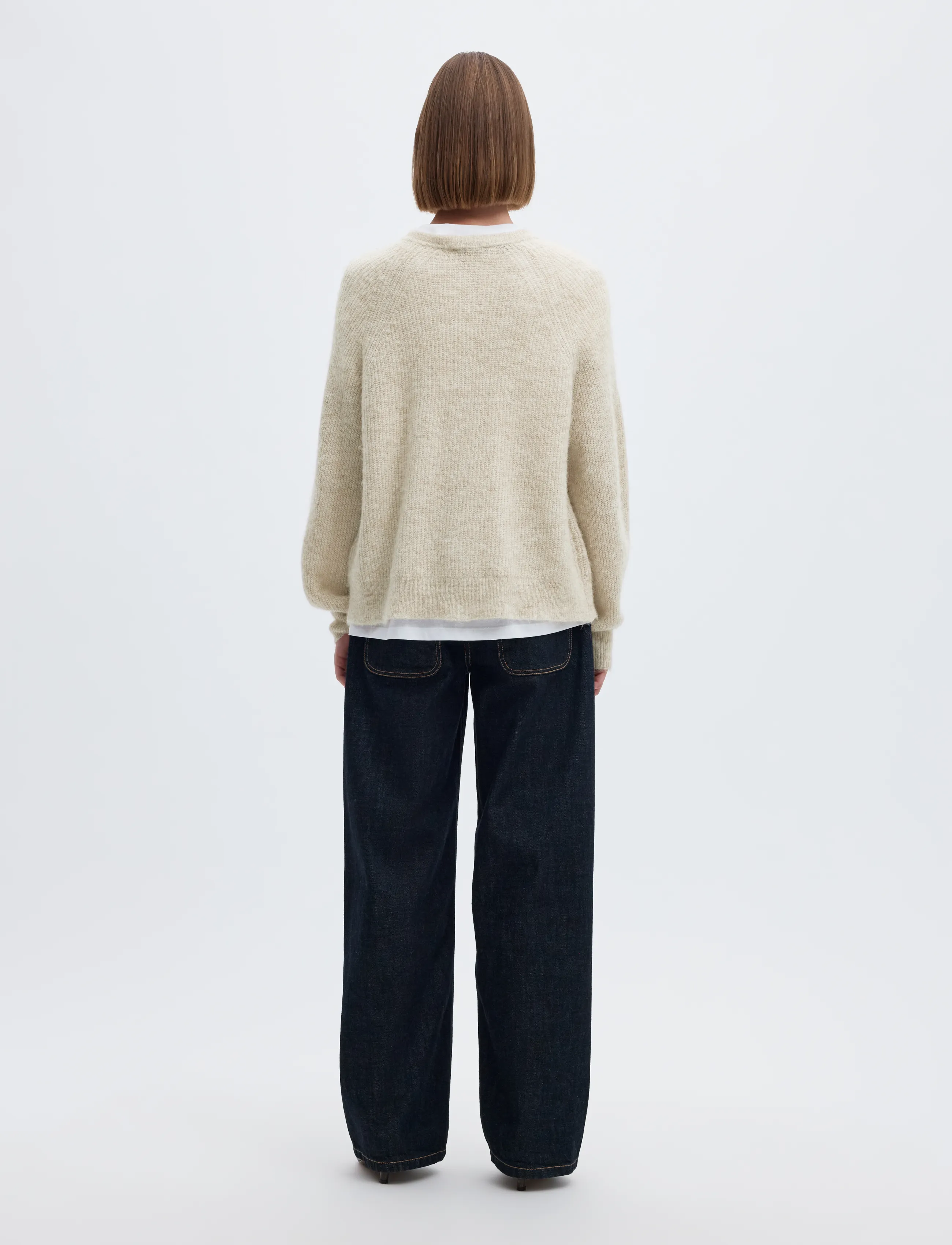 Selected - SLWLULU LS KNIT SHORT CARDIGAN NOOS - koftor - birch - 2
