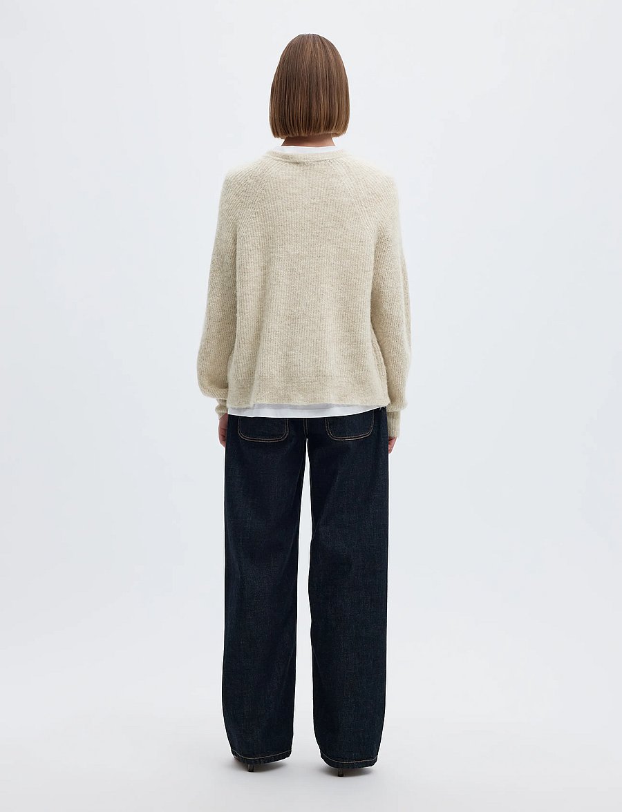 Selected - SLWLULU LS KNIT SHORT CARDIGAN NOOS - strickjacken - birch - 2