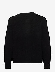 Selected Femme - SLFLULU LS KNIT SHORT CARDIGAN B NOOS - susegamieji megztiniai - black - 1