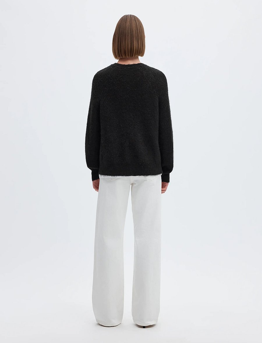 Selected - SLWLULU LS KNIT SHORT CARDIGAN NOOS - strickjacken - black - 3