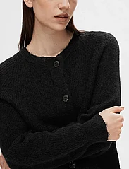 Selected Femme - SLFLULU LS KNIT SHORT CARDIGAN B NOOS - swetry rozpinane - black - 5