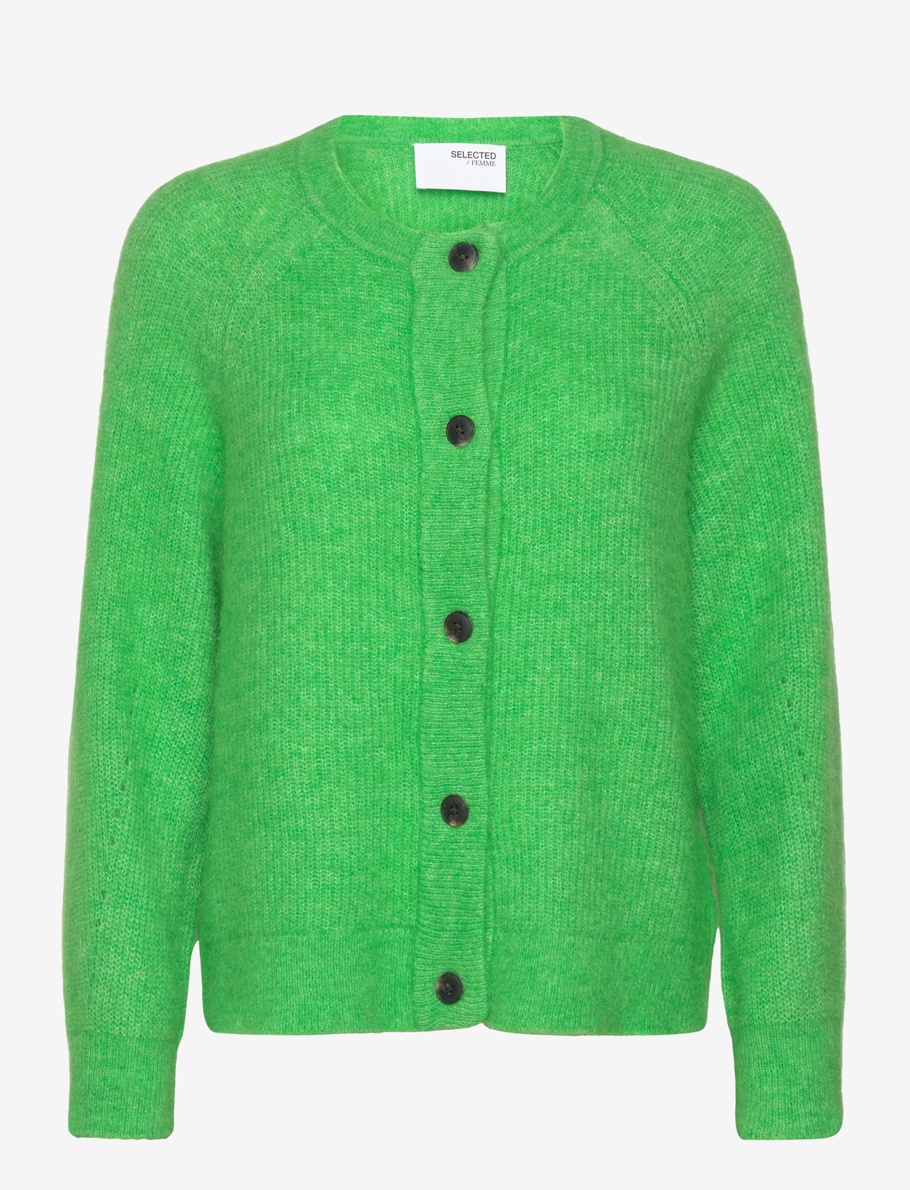 Selected Femme - SLFLULU LS KNIT SHORT CARDIGAN B NOOS - swetry rozpinane - classic green - 0
