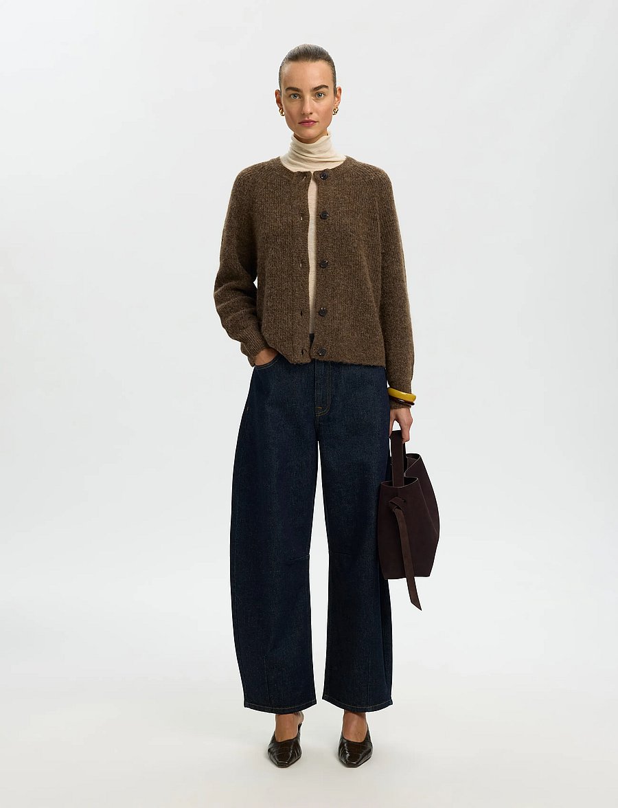 Selected - SLWLULU LS KNIT SHORT CARDIGAN NOOS - strickjacken - dachshund - 4