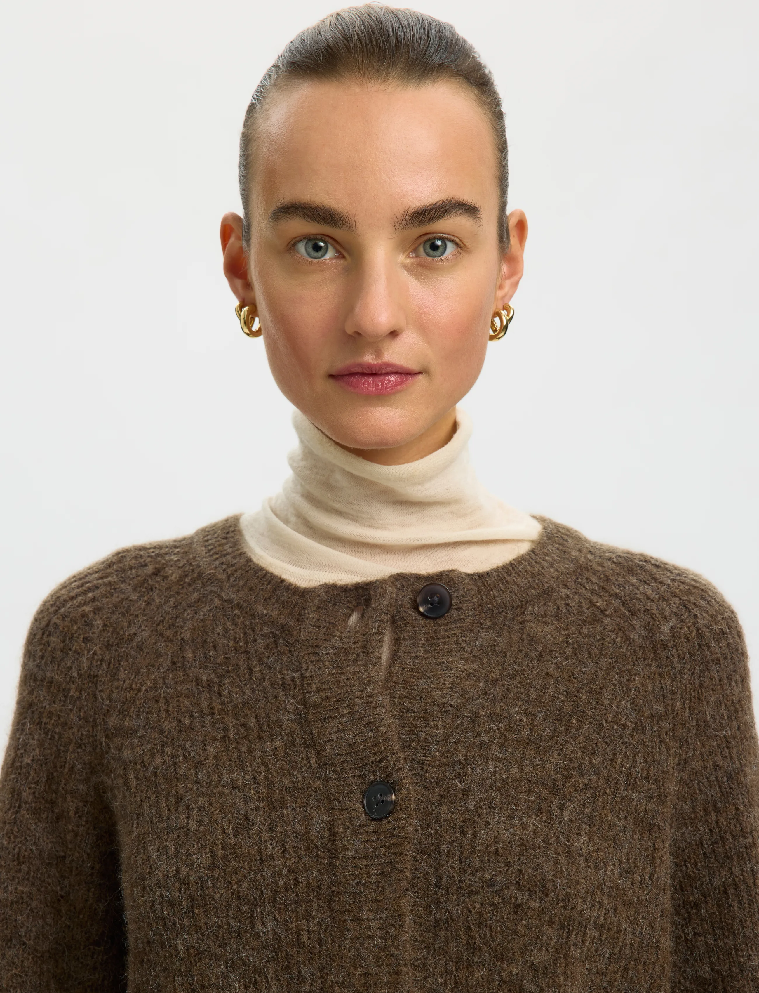 Selected - SLWLULU LS KNIT SHORT CARDIGAN NOOS - koftor - dachshund - 5