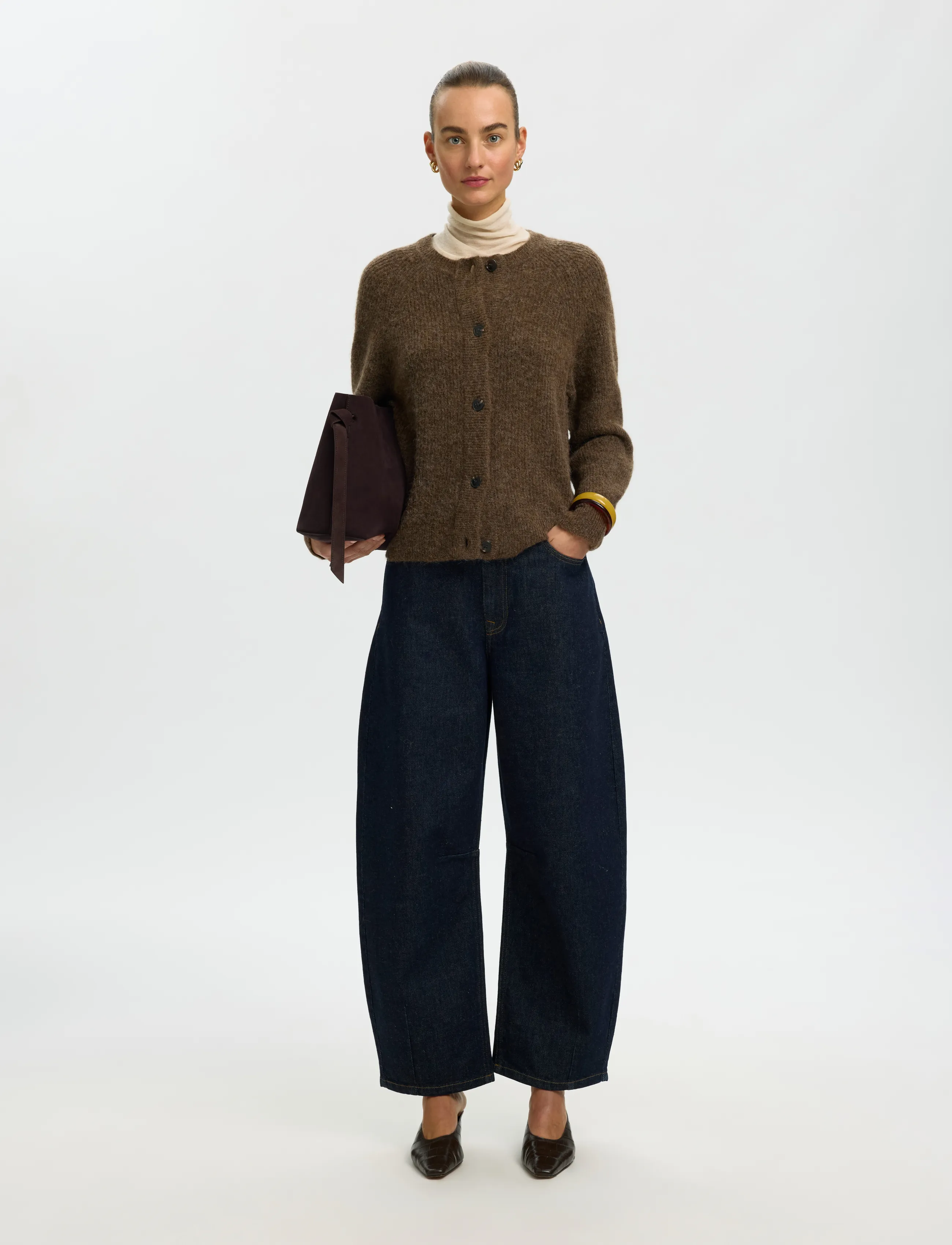 SELECTED Slwlulu Ls Knit Short Cardigan Noos dam – bild 5