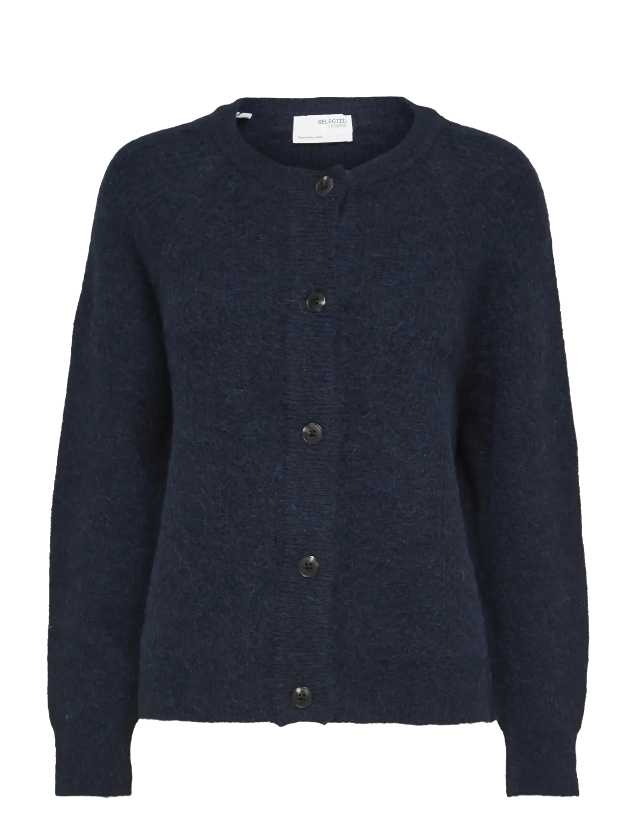 SLFLULU LS KNIT SHORT CARDIGAN NOOS - DARK SAPPHIRE