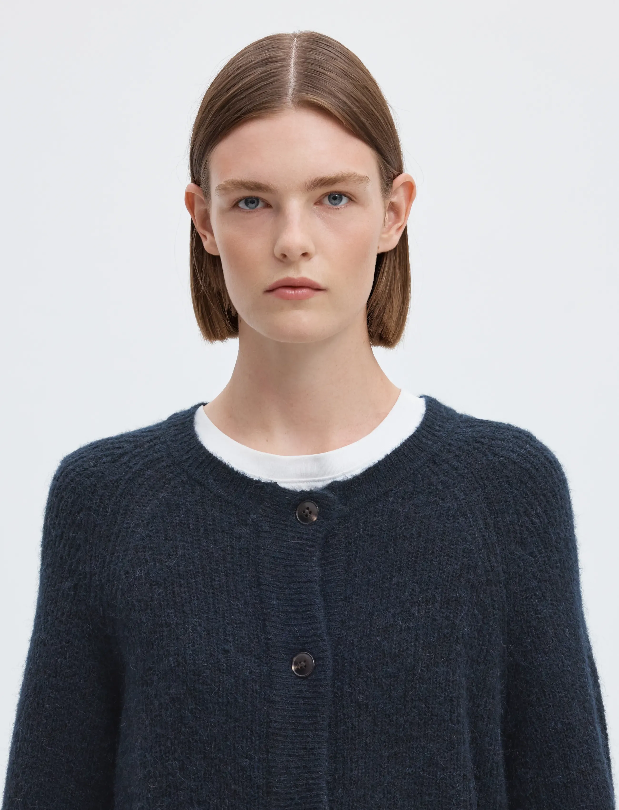 Selected - SLWLULU LS KNIT SHORT CARDIGAN NOOS - cardigans - dark sapphire - 5