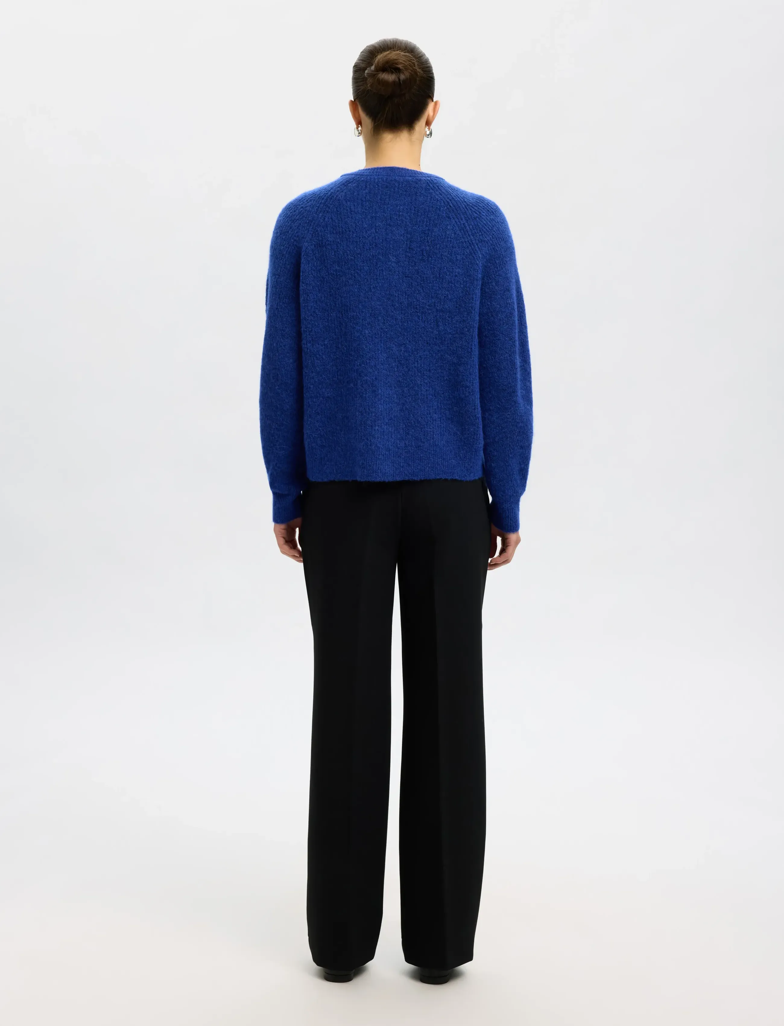 Selected - SLFLULU LS KNIT SHORT CARDIGAN B NOOS - cardigans - dazzling blue - 2