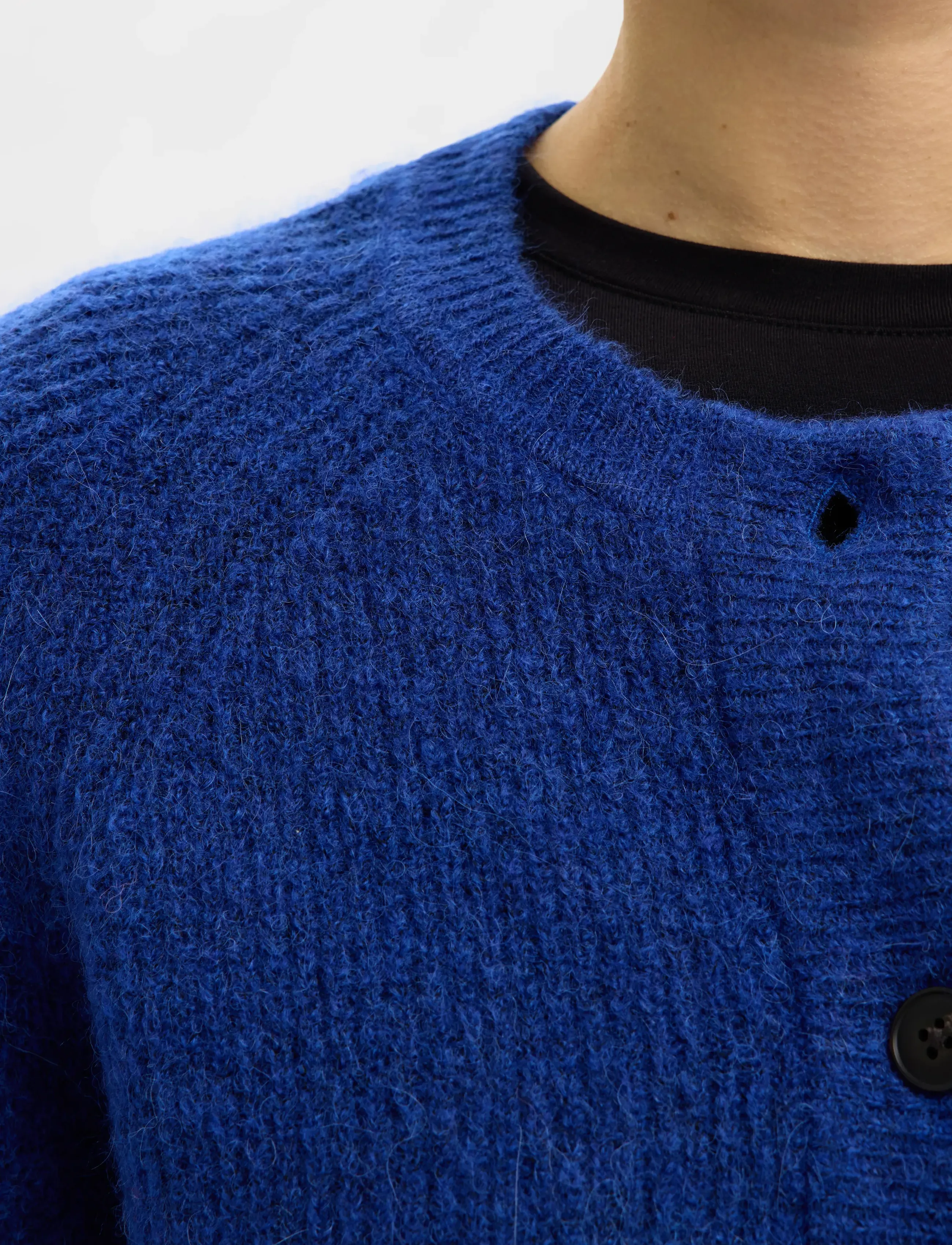 Selected - SLFLULU LS KNIT SHORT CARDIGAN B NOOS - cardigans - dazzling blue - 5