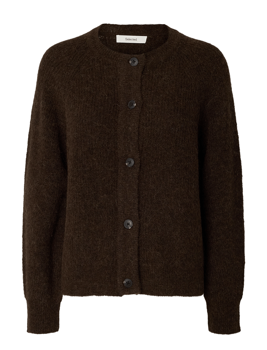 Selected - SLWLULU LS KNIT SHORT CARDIGAN NOOS - cardigans - delicioso - 1