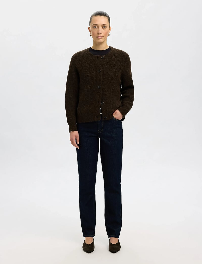 Selected - SLWLULU LS KNIT SHORT CARDIGAN NOOS - cardigans - delicioso - 0