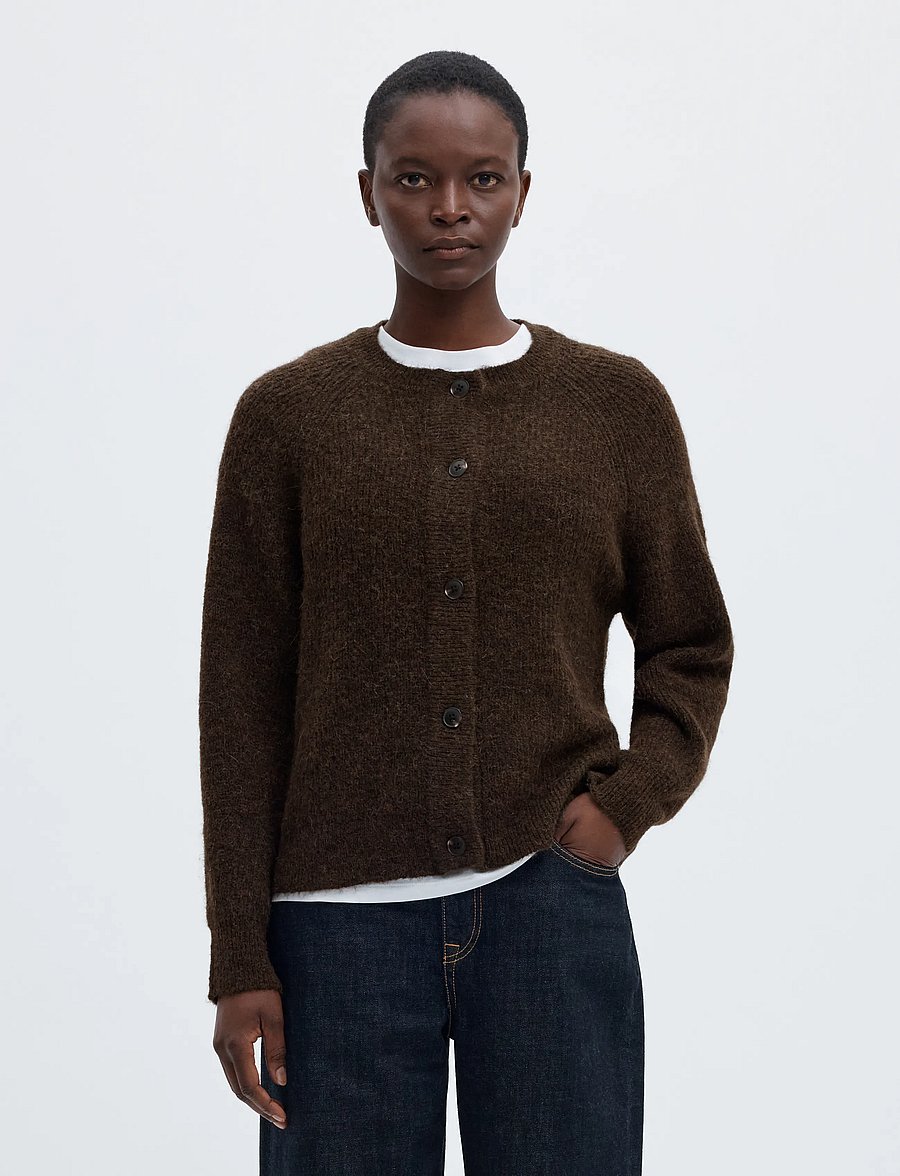 Selected - SLWLULU LS KNIT SHORT CARDIGAN NOOS - kardiganid - delicioso - 0