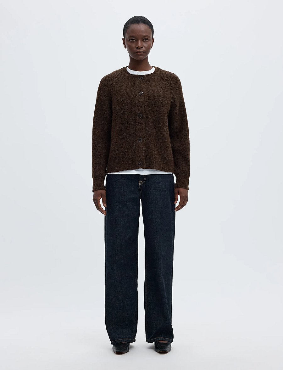 Selected - SLWLULU LS KNIT SHORT CARDIGAN NOOS - kardiganid - delicioso - 3