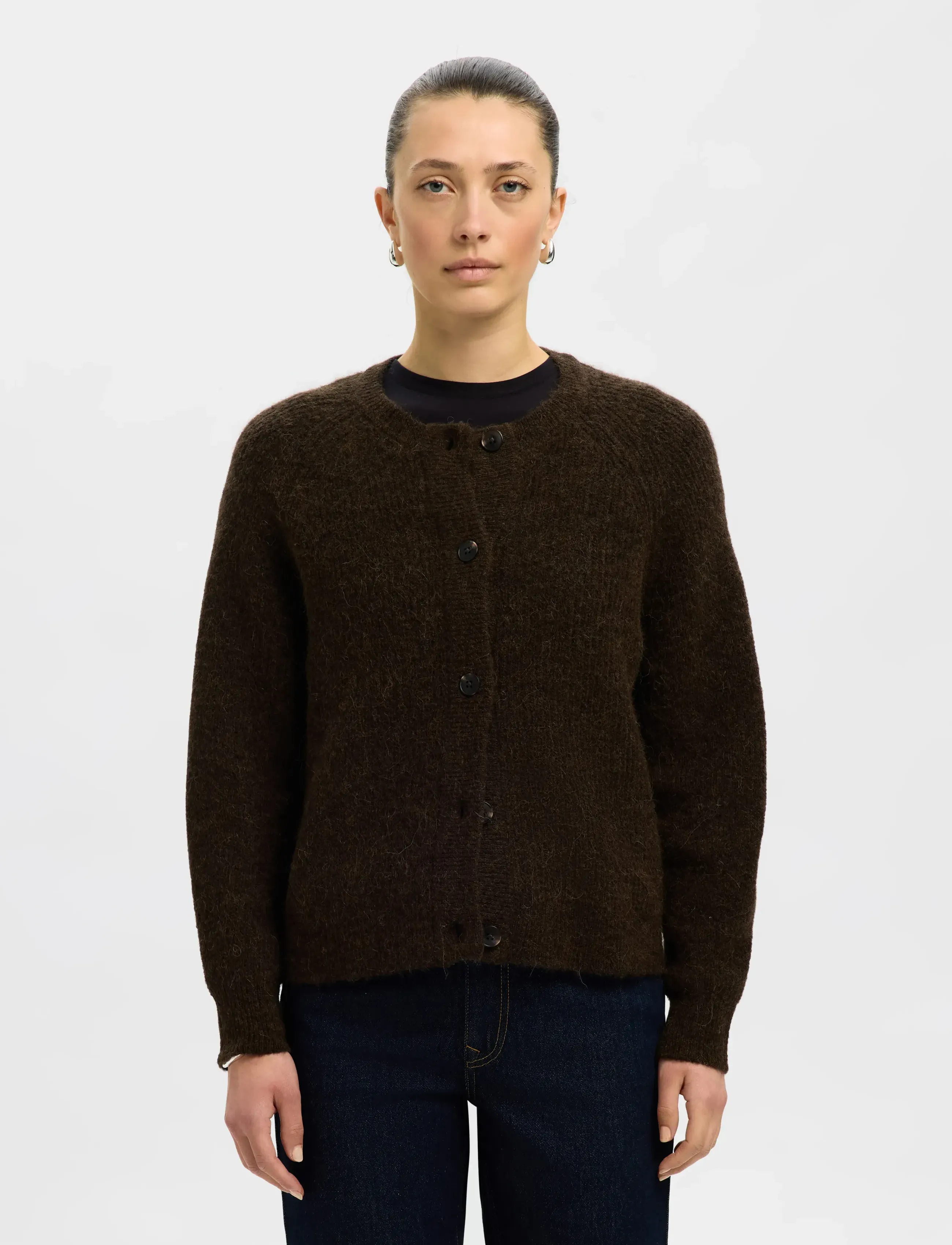 Selected - SLFLULU LS KNIT SHORT CARDIGAN B NOOS - cardigans - delicioso - 5