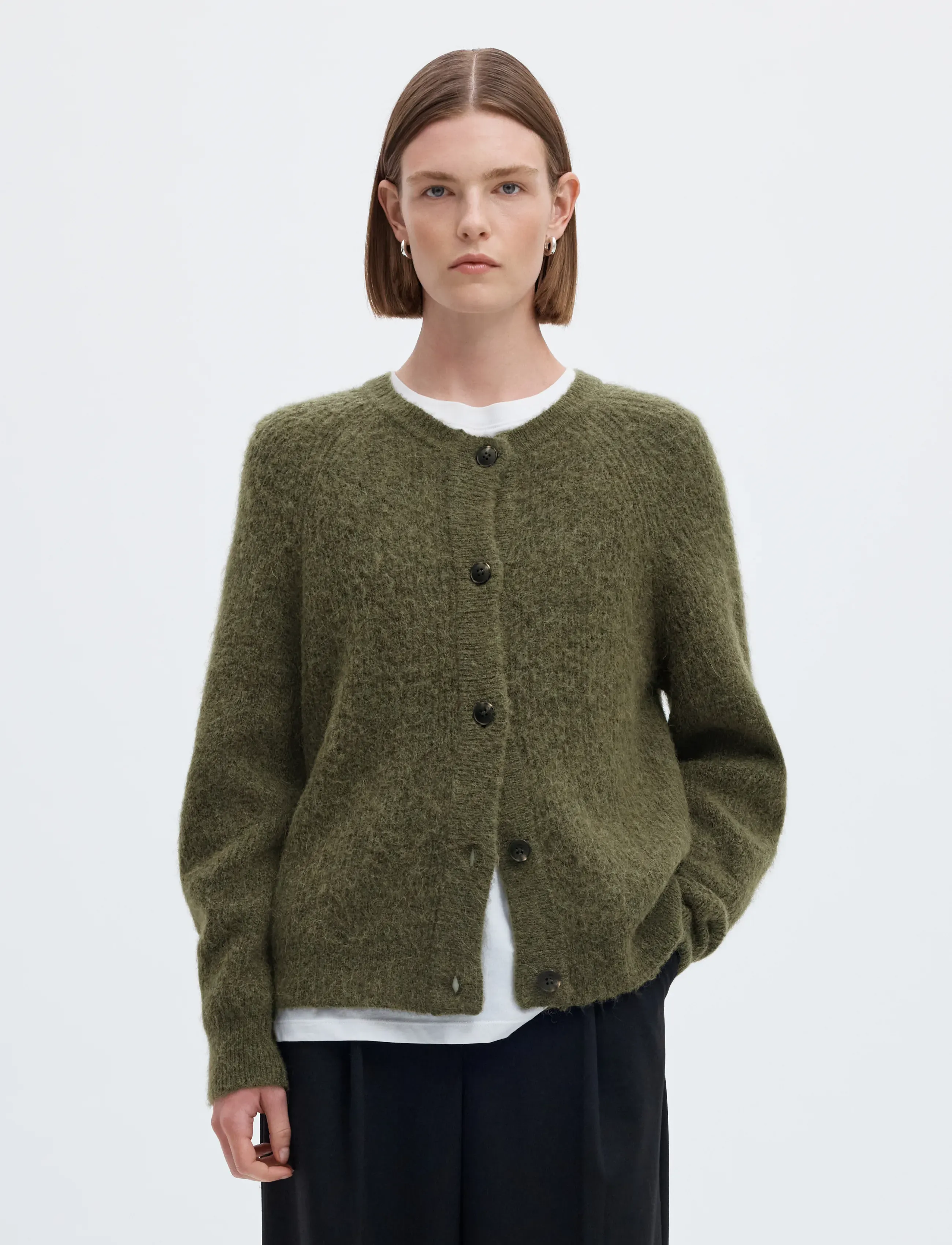 Selected - SLWLULU LS KNIT SHORT CARDIGAN NOOS - cardigans - kalamata - 0