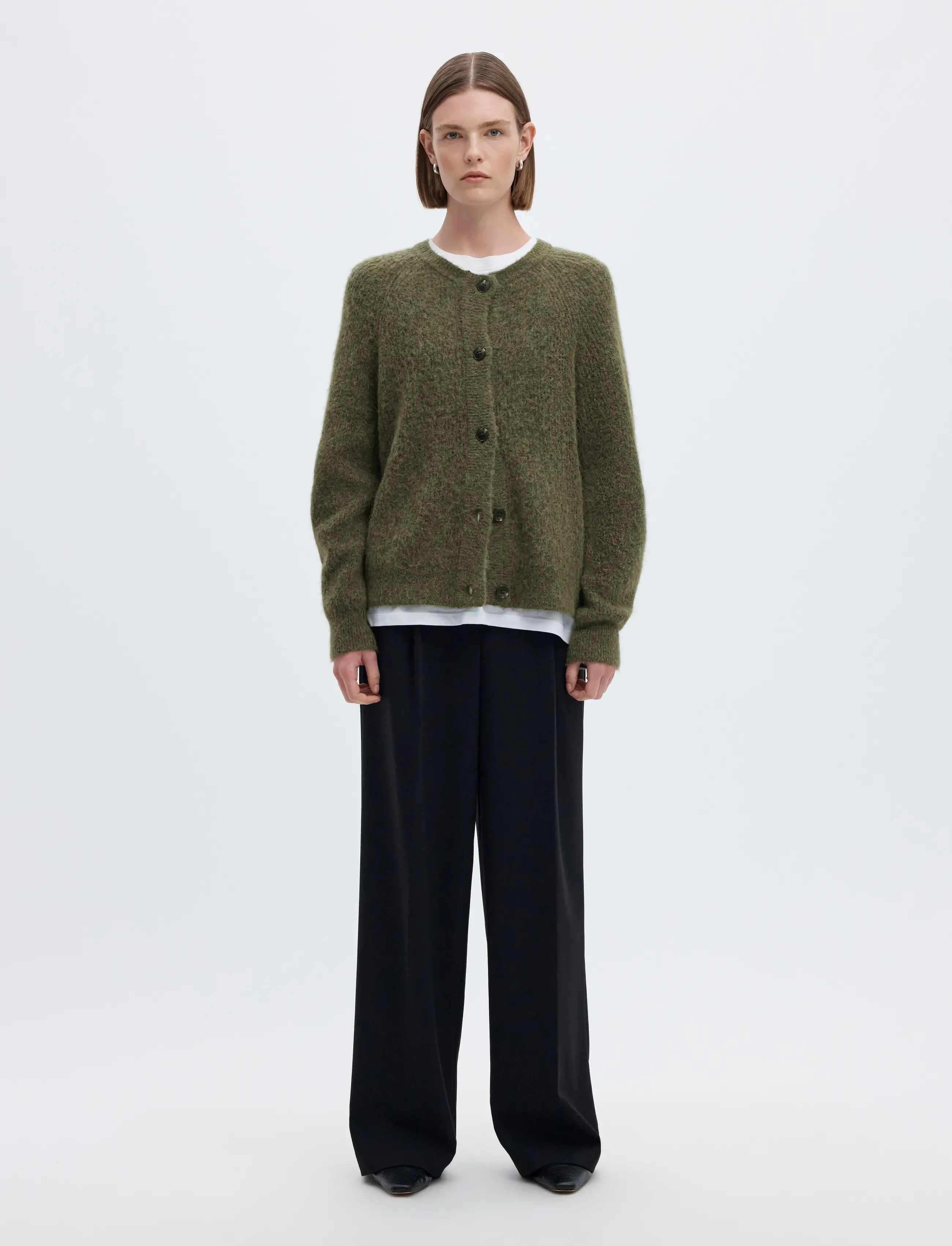 Selected - SLWLULU LS KNIT SHORT CARDIGAN NOOS - cardigans - kalamata - 4