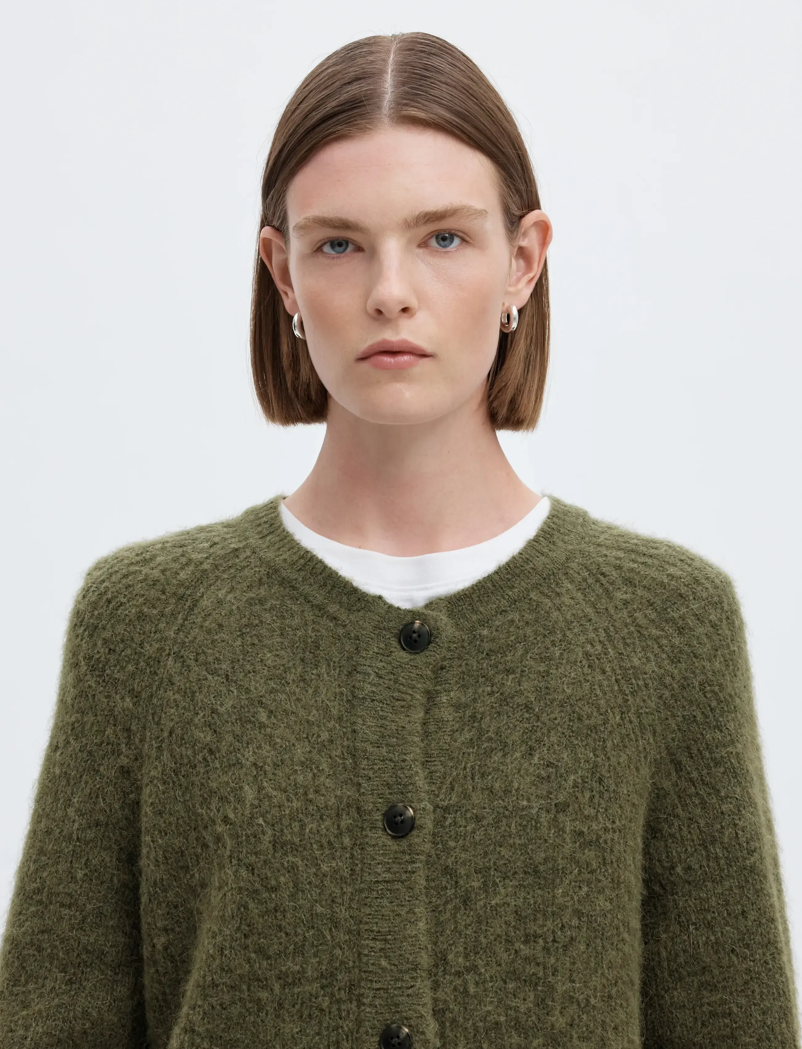 Selected - SLWLULU LS KNIT SHORT CARDIGAN NOOS - cardigans - kalamata - 5