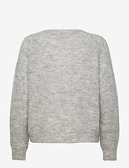 Selected Femme - SLFLULU LS KNIT SHORT CARDIGAN B NOOS - swetry rozpinane - light grey melange - 1